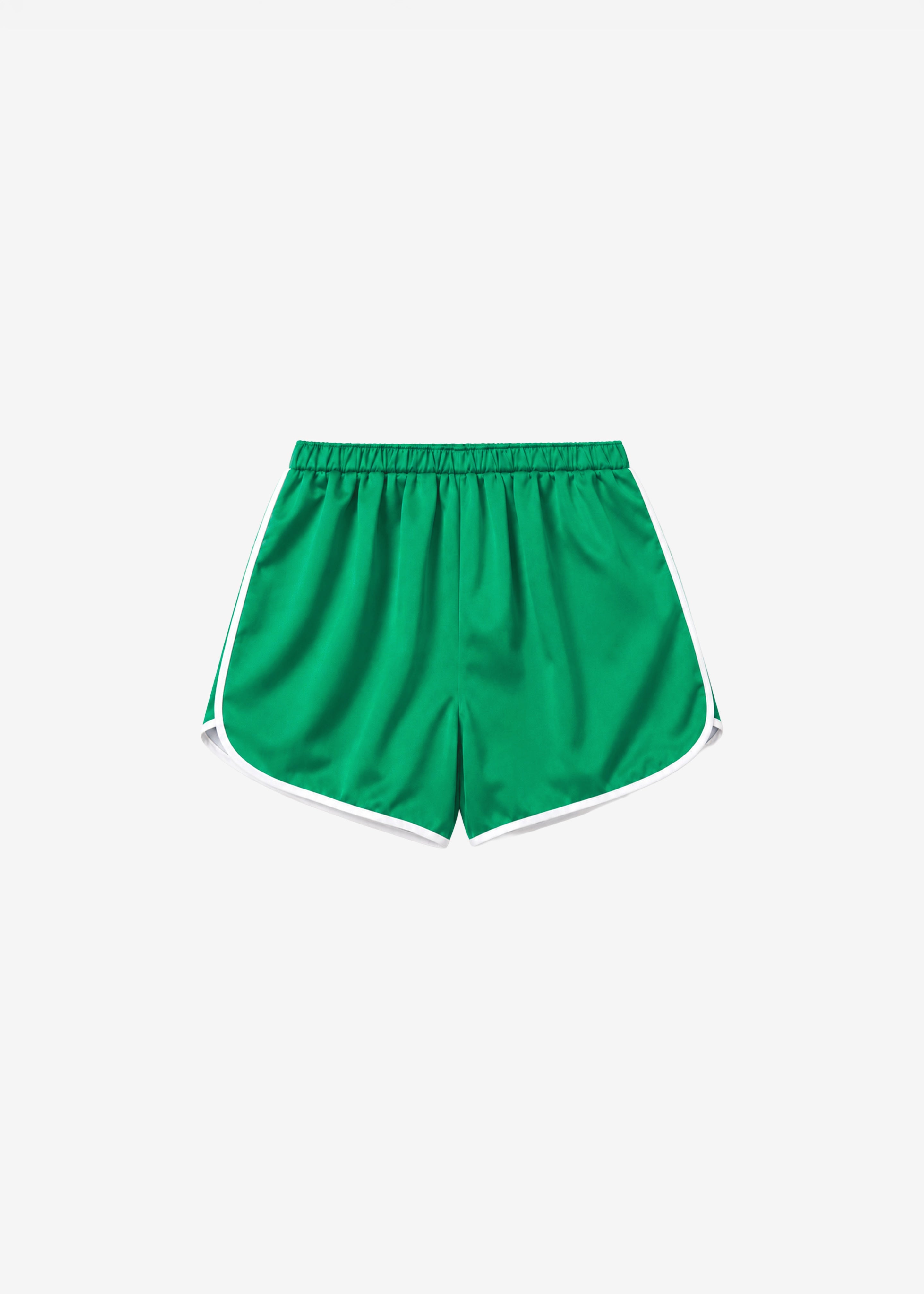 Cielo Satin Mini Boxer Shorts - Kelly Green