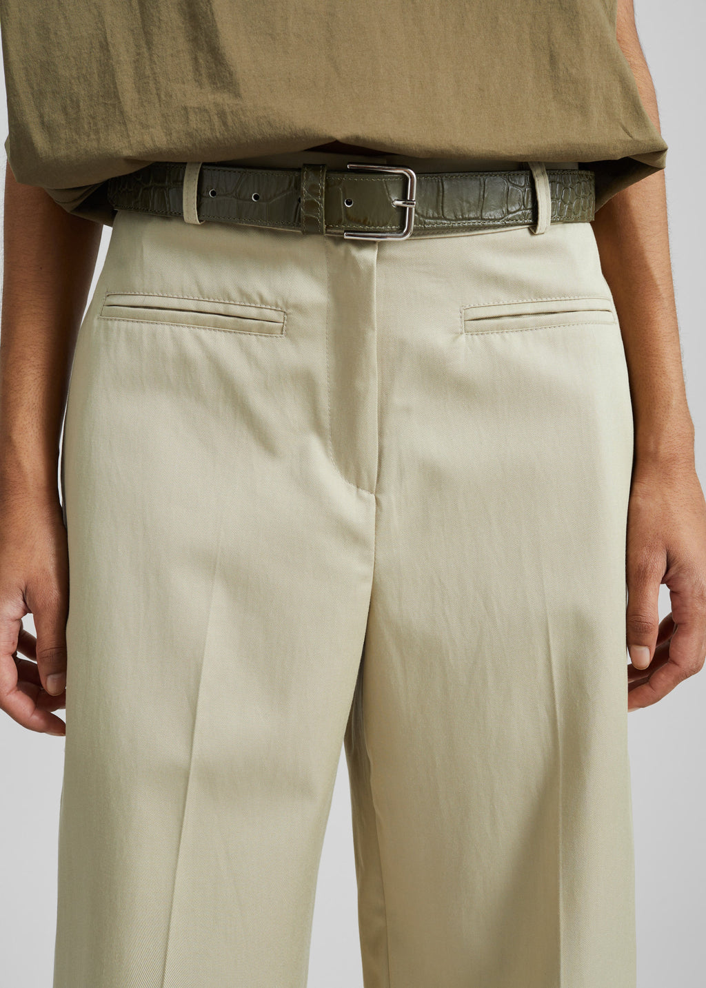 Corris Straight Cuff Trousers - Beige