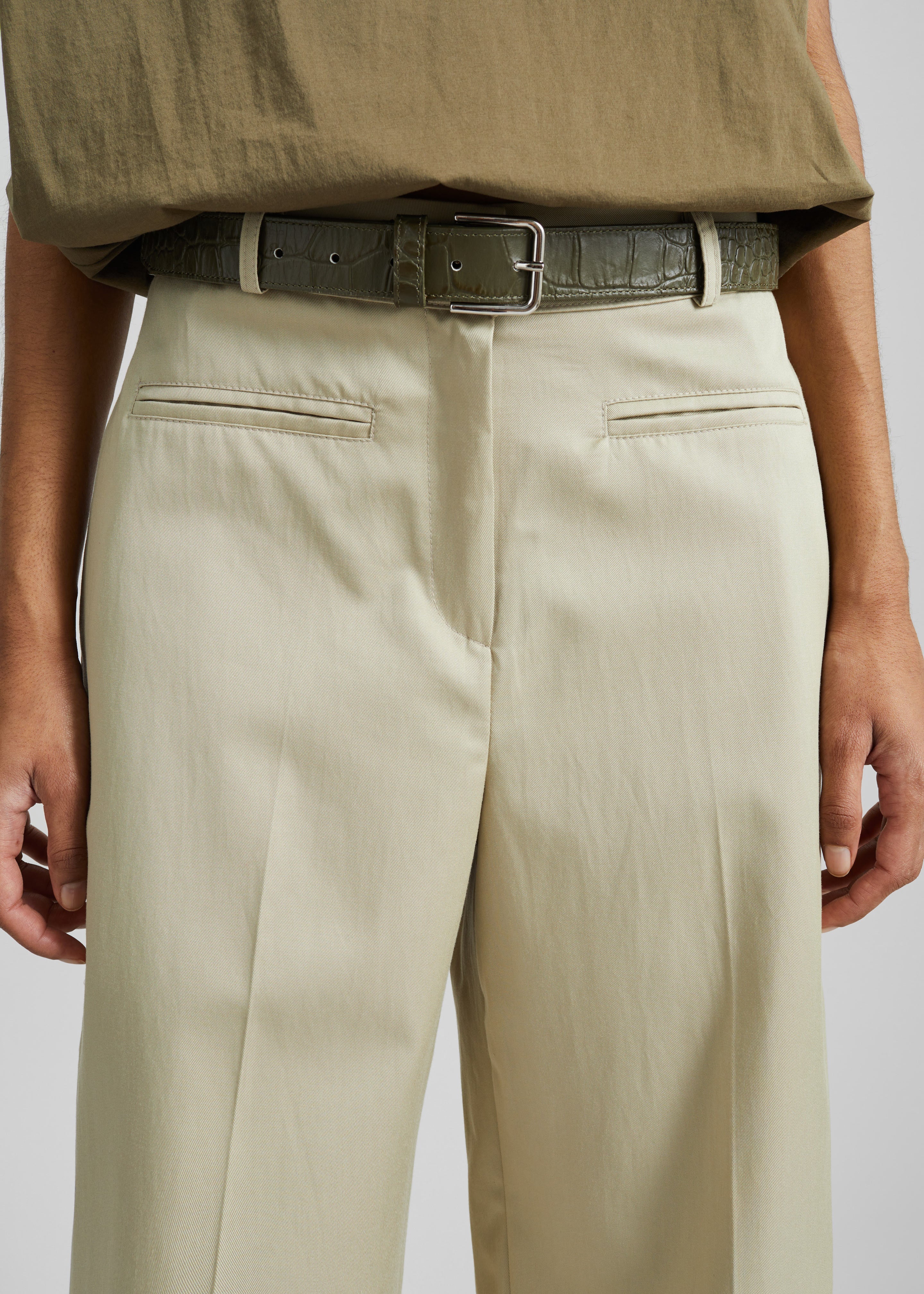 Corris Straight Cuff Trousers - Beige