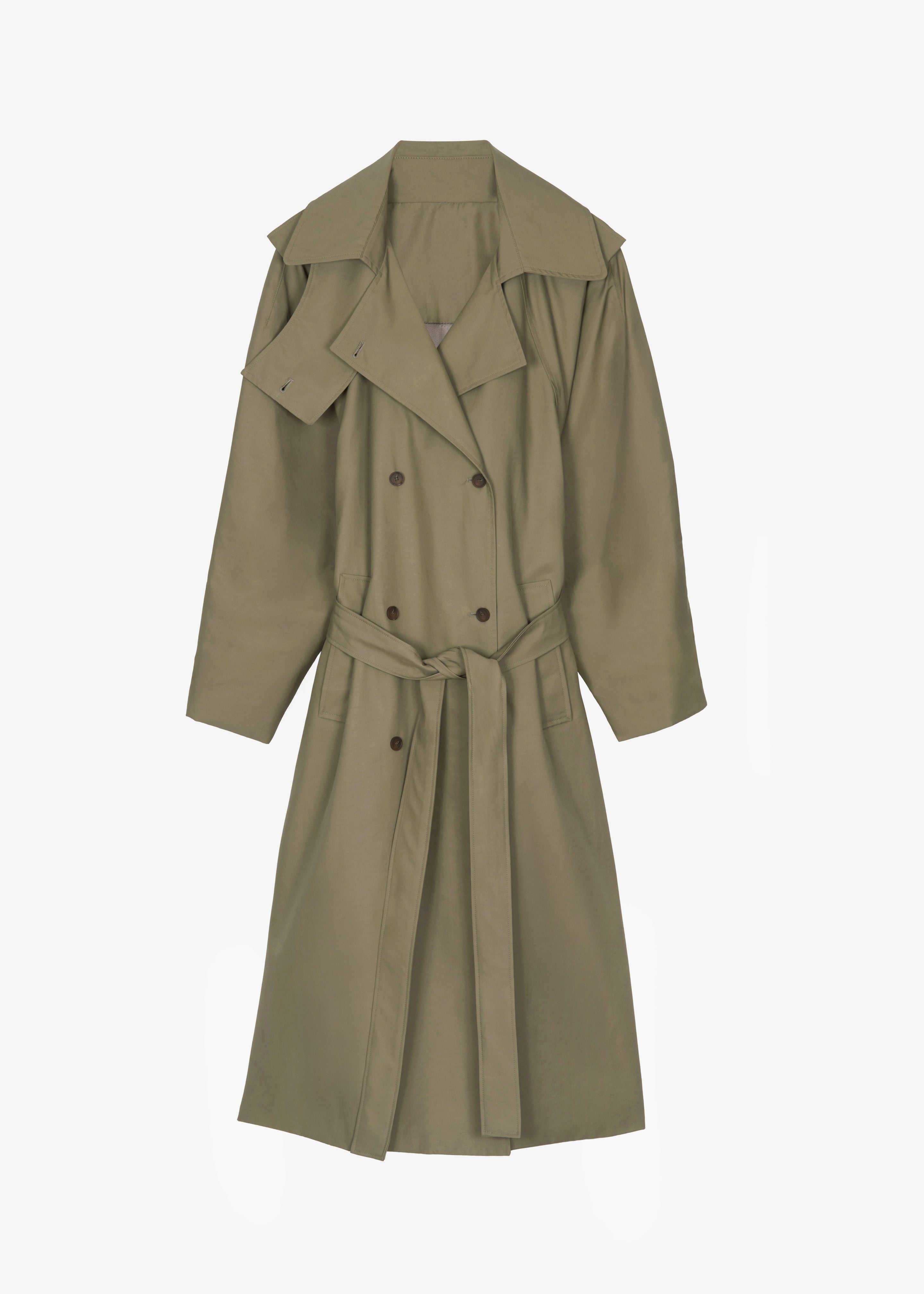 Davos Trench Coat - Pale Olive