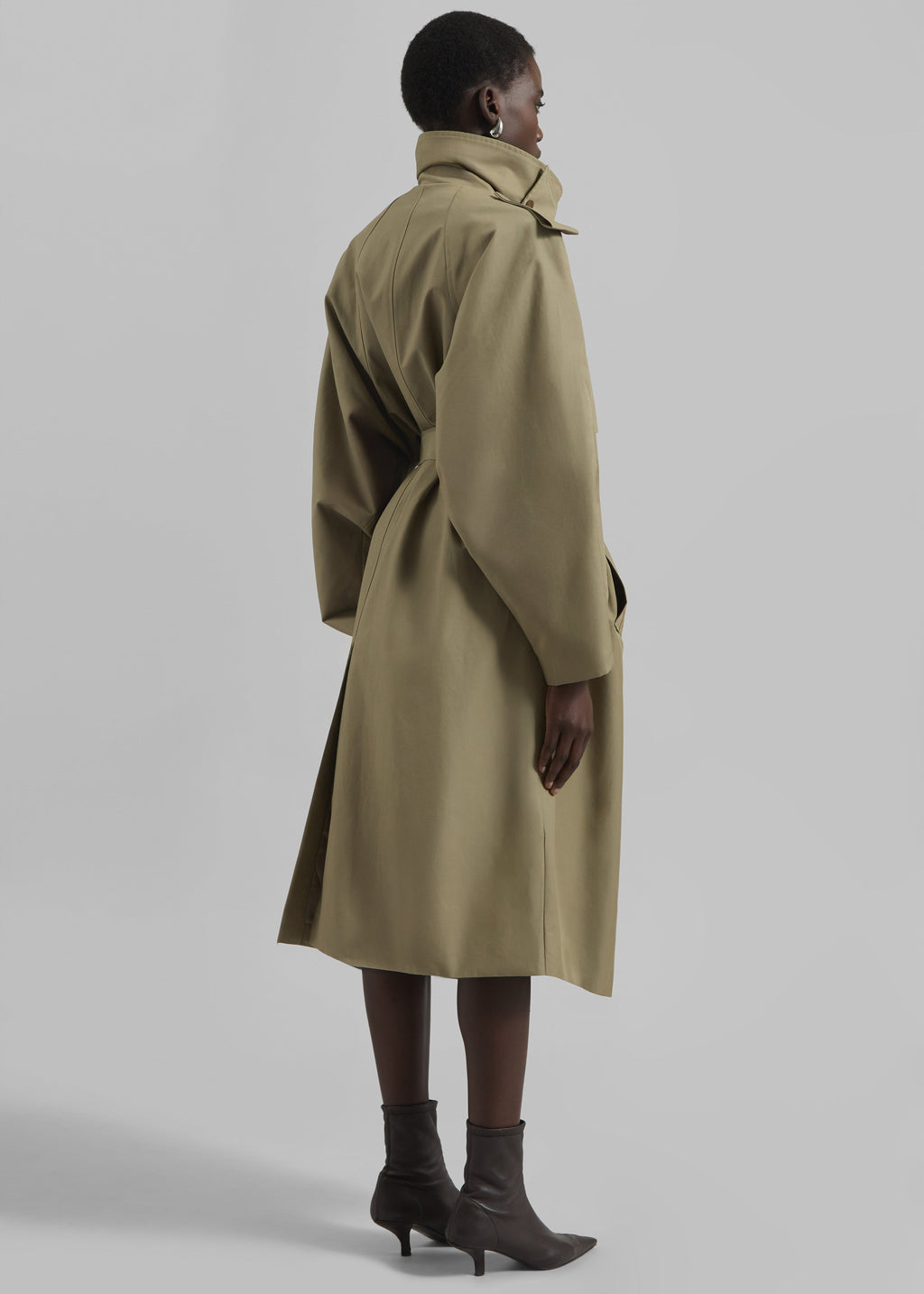 Davos Trench Coat - Pale Olive