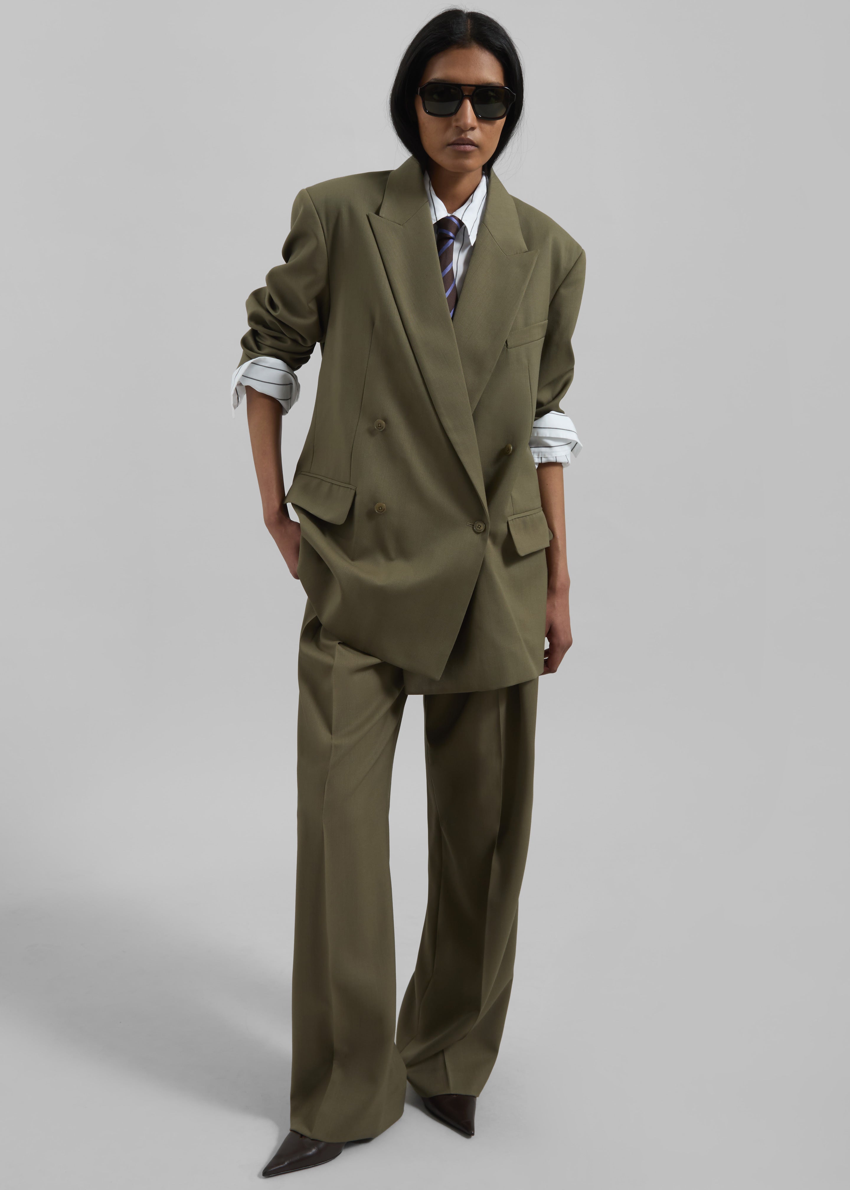 Daytona Pleated Trousers - Khaki
