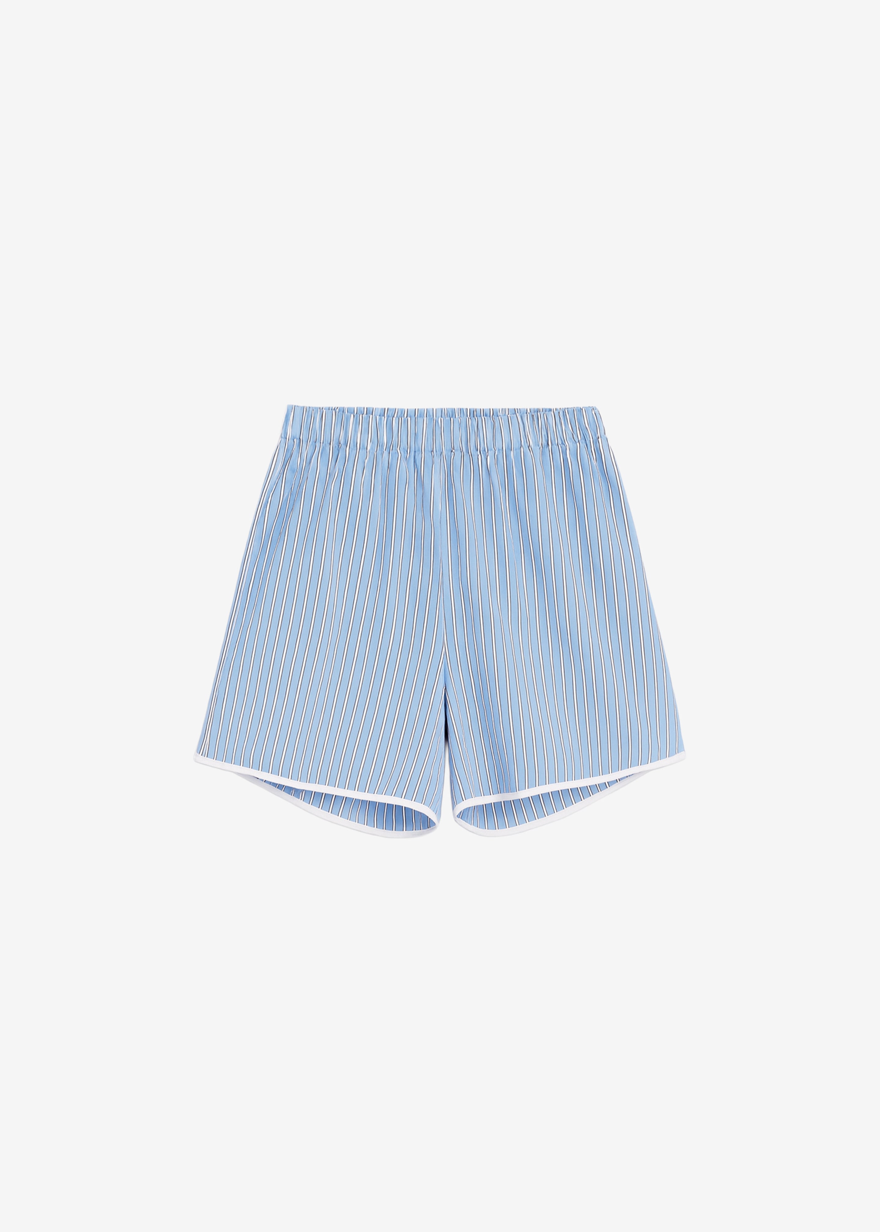 Deya Fluid Mini Boxer Shorts - Blue/White Stripe