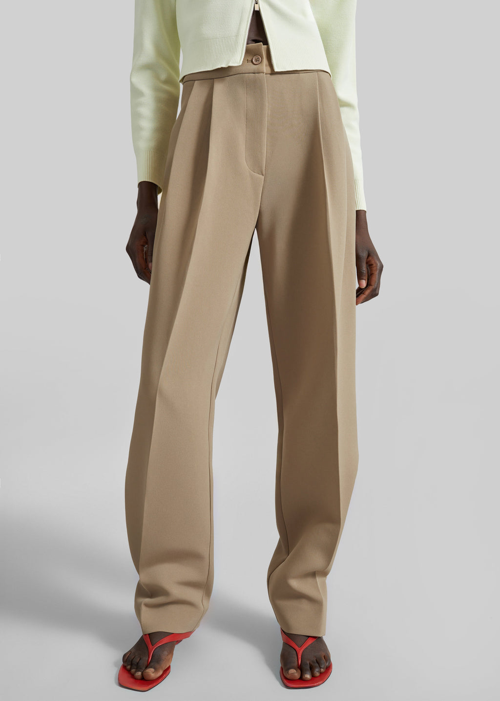 Doyer Pleated Trousers - Beige