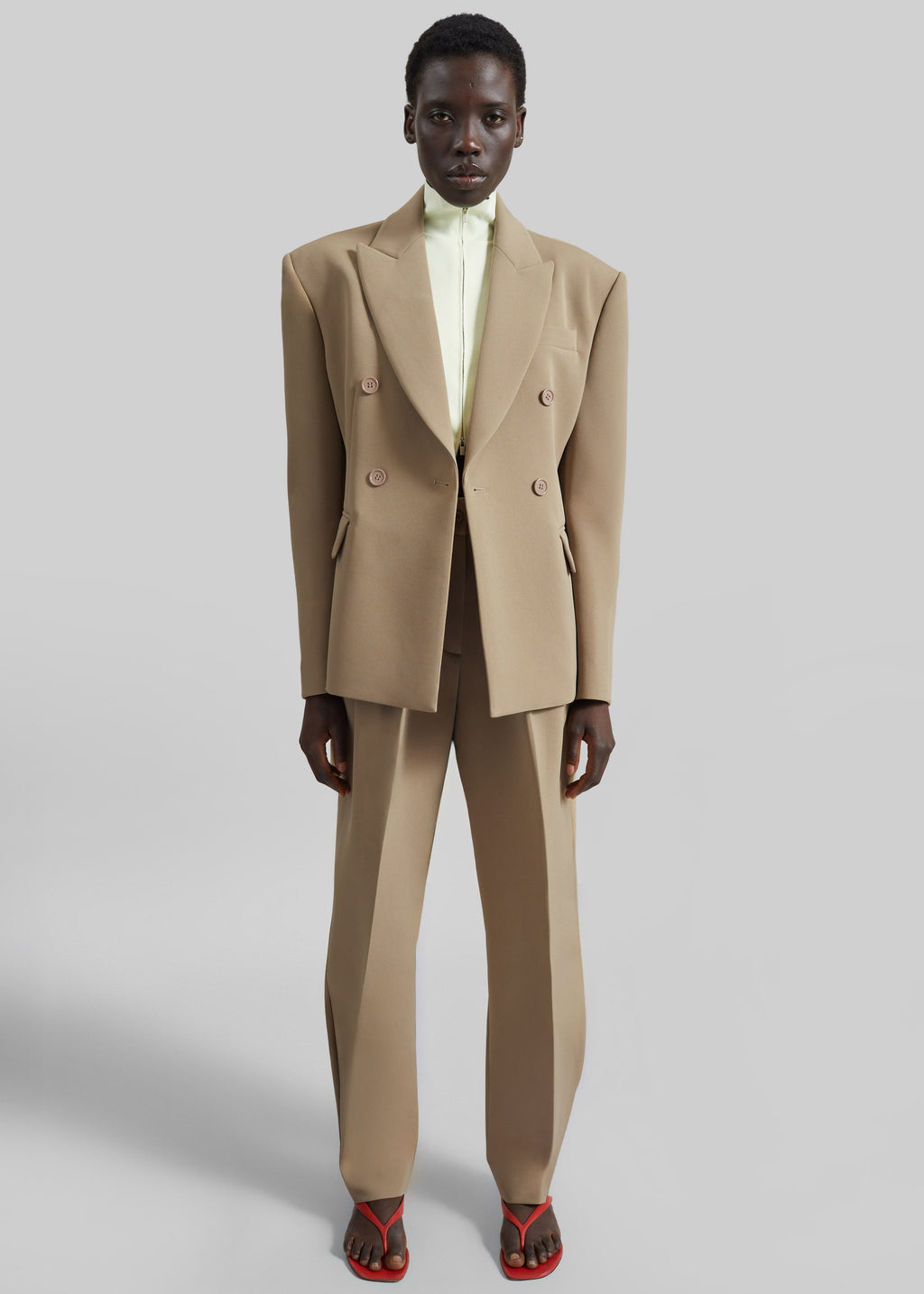 Doyer Pleated Trousers - Beige