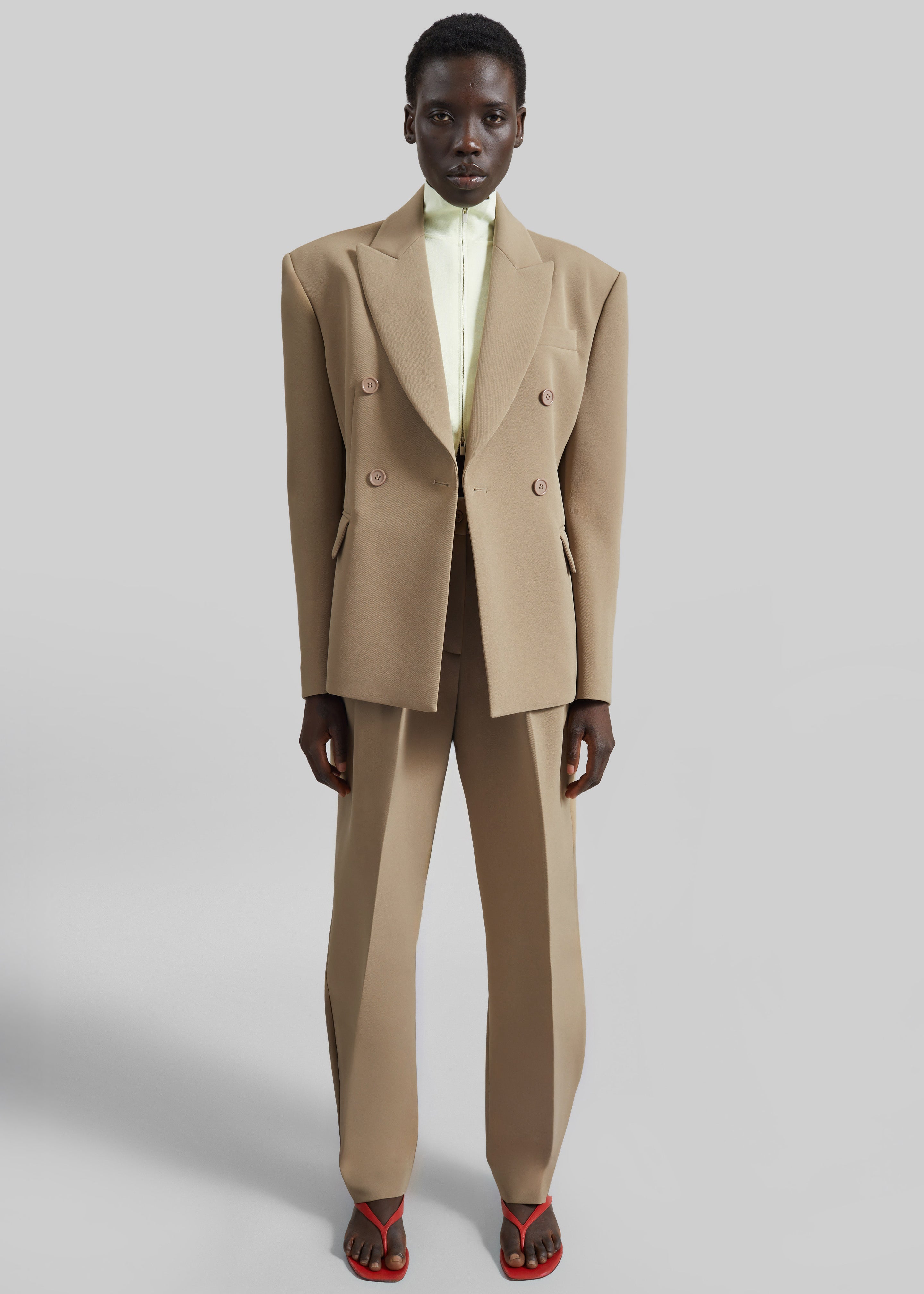 Doyer Pleated Trousers - Beige
