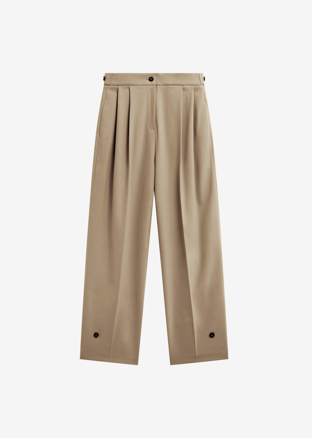 Doyer Pleated Trousers - Beige