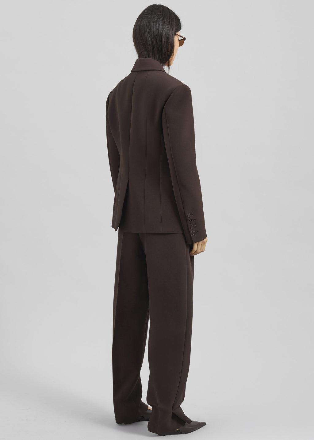 Doyer Pleated Trousers - Brown