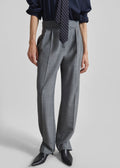 Doyer Pleated Trousers - Light Grey