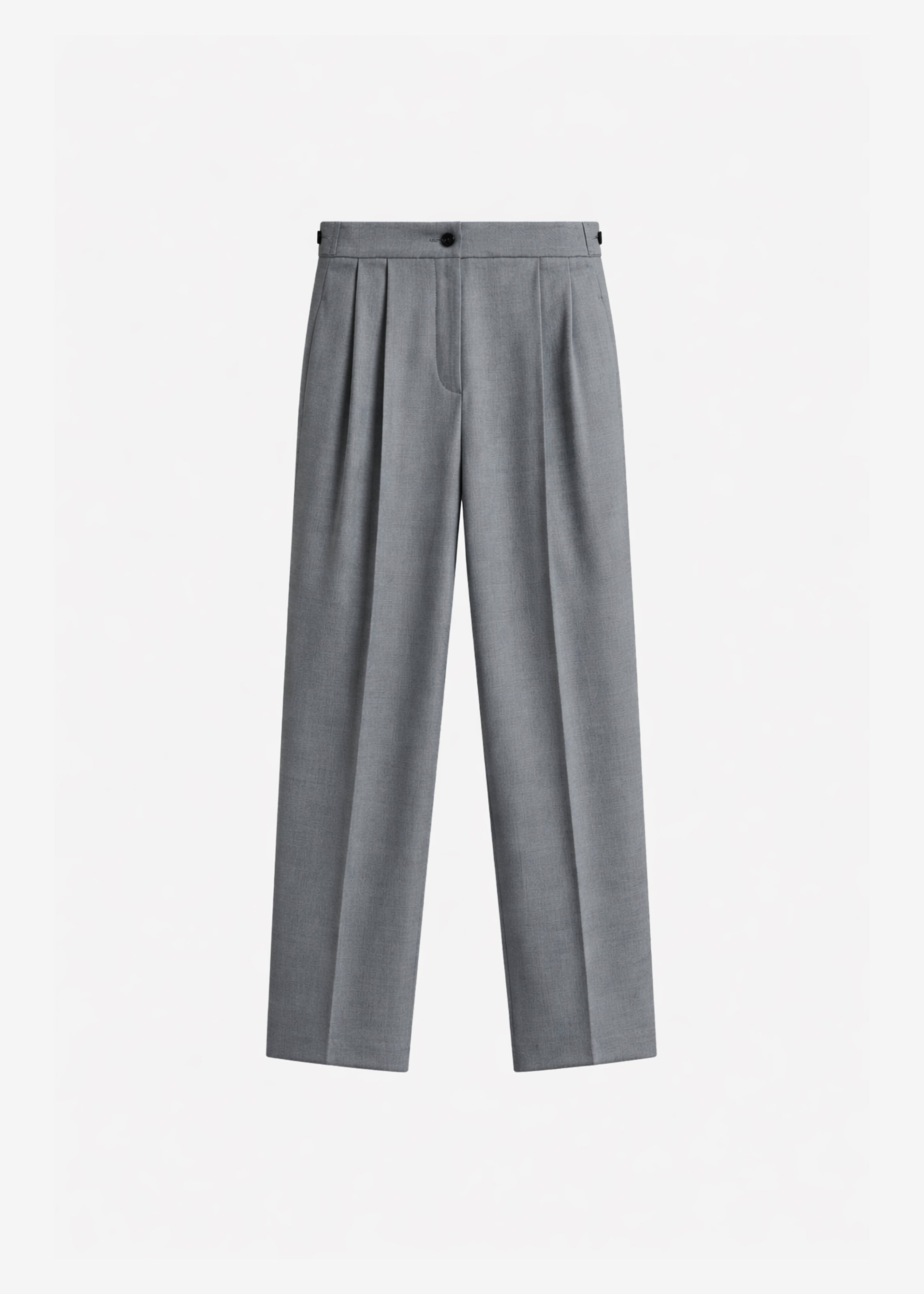 Doyer Pleated Trousers - Light Grey