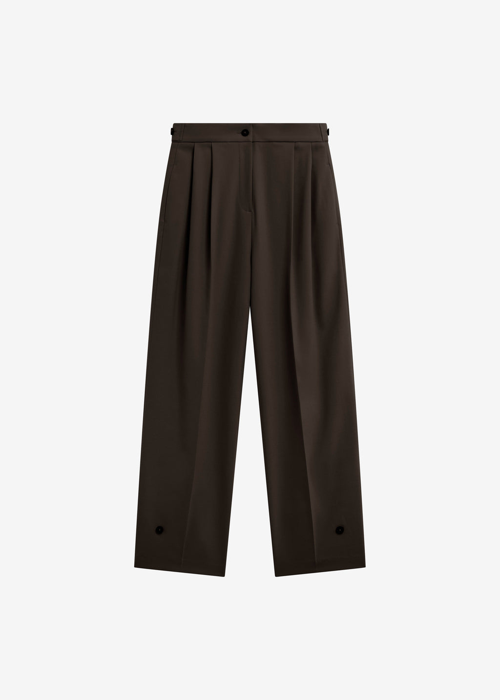 Doyer Pleated Trousers - Brown