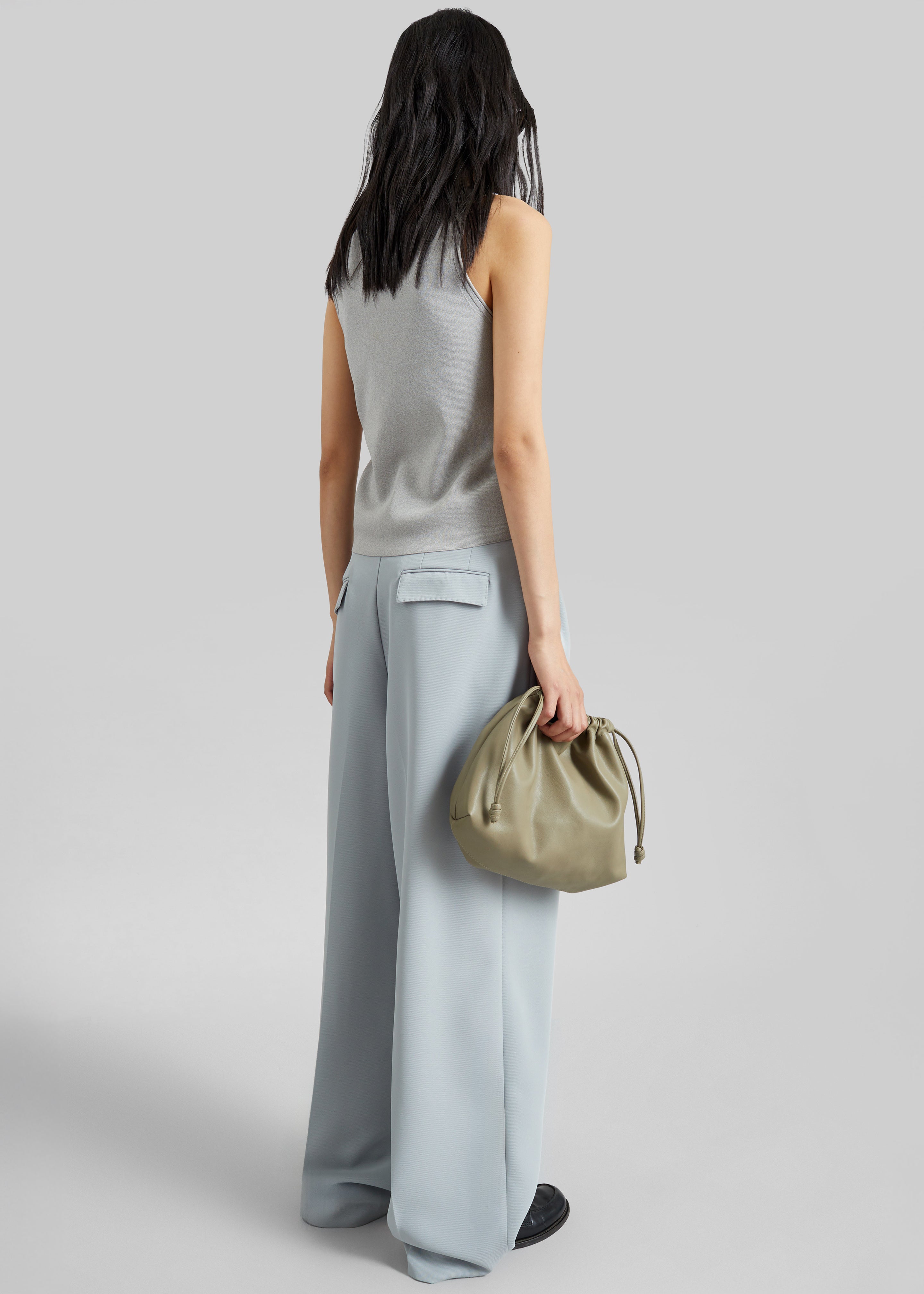 Duved Pleated Trousers - Slate Grey