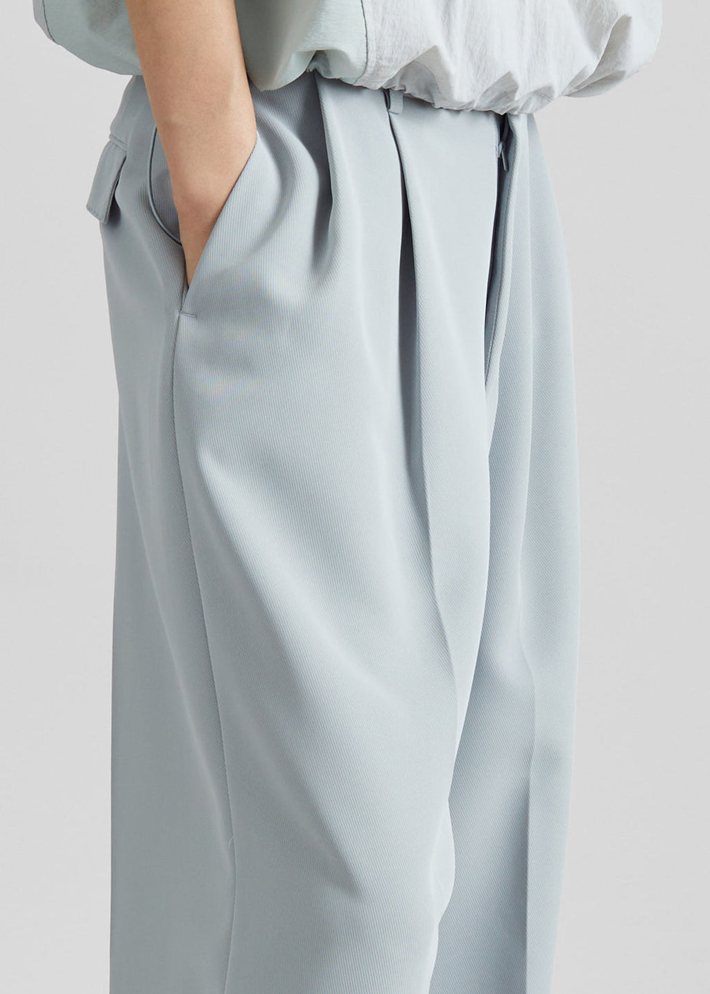Duved Pleated Trousers - Slate Grey