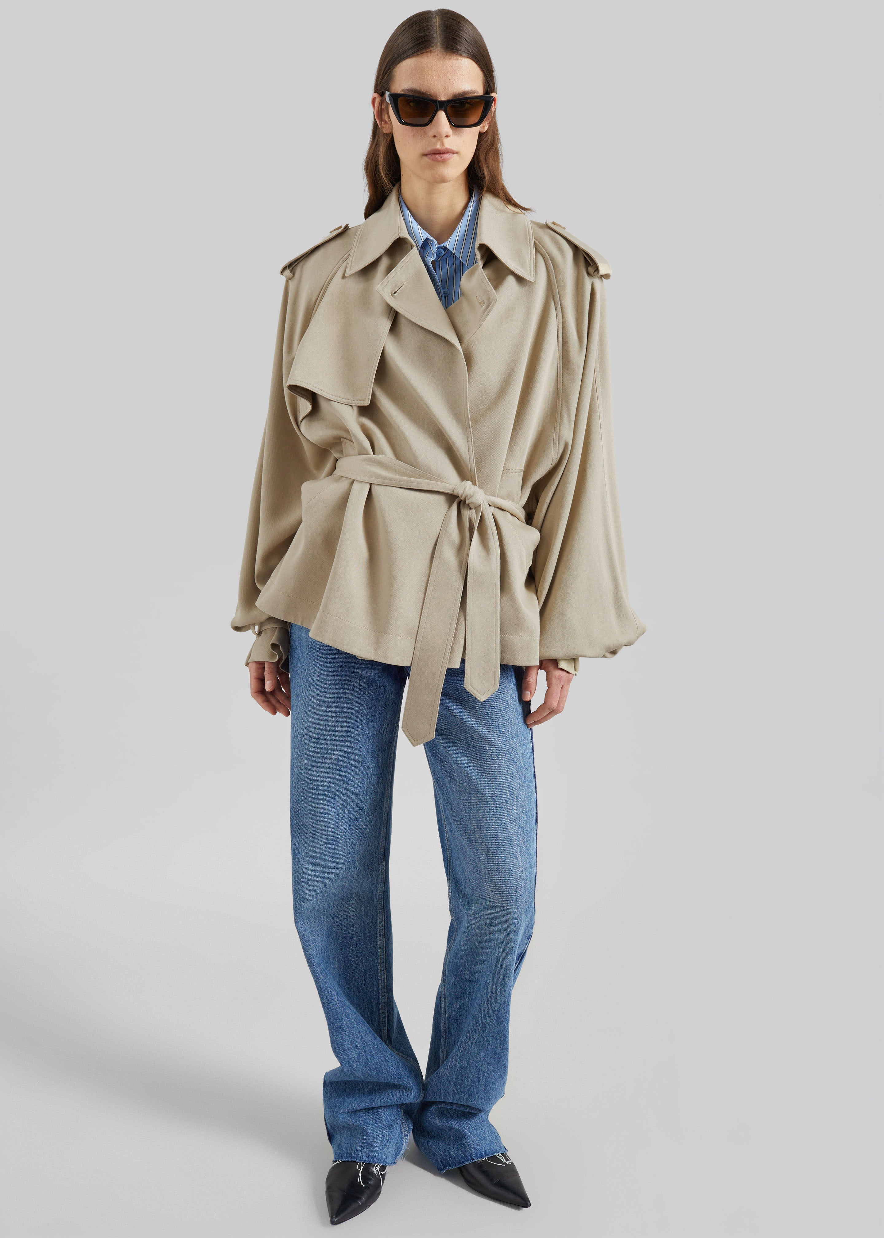 Elva Fluid Short Trench - Beige