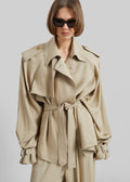 Elva Fluid Short Trench - Beige