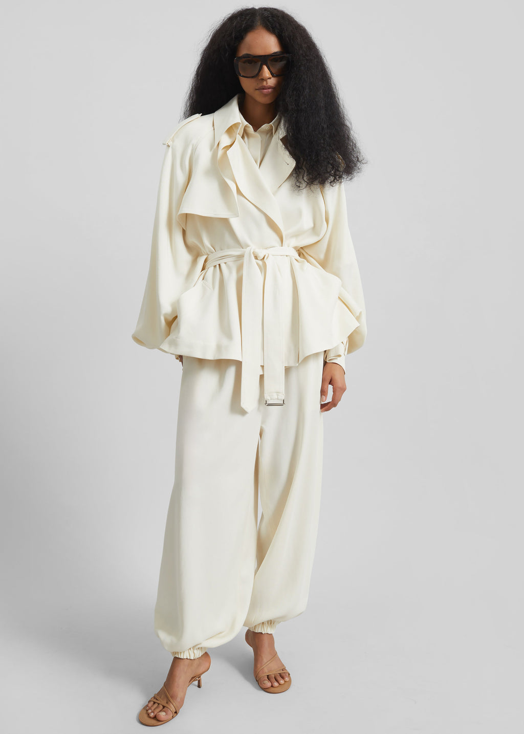 Elva Fluid Short Trench - Ivory