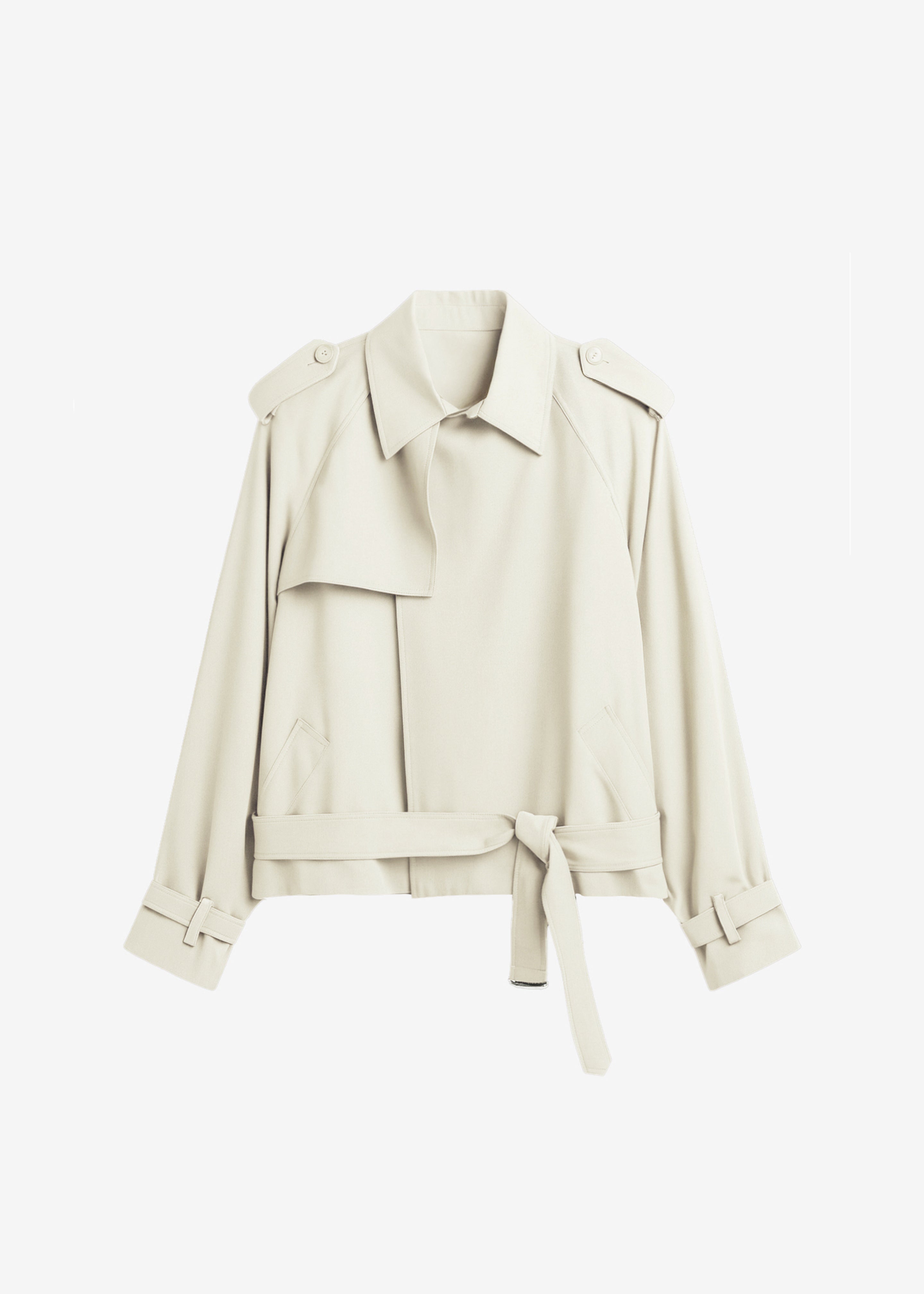 Elva Fluid Short Trench - Ivory