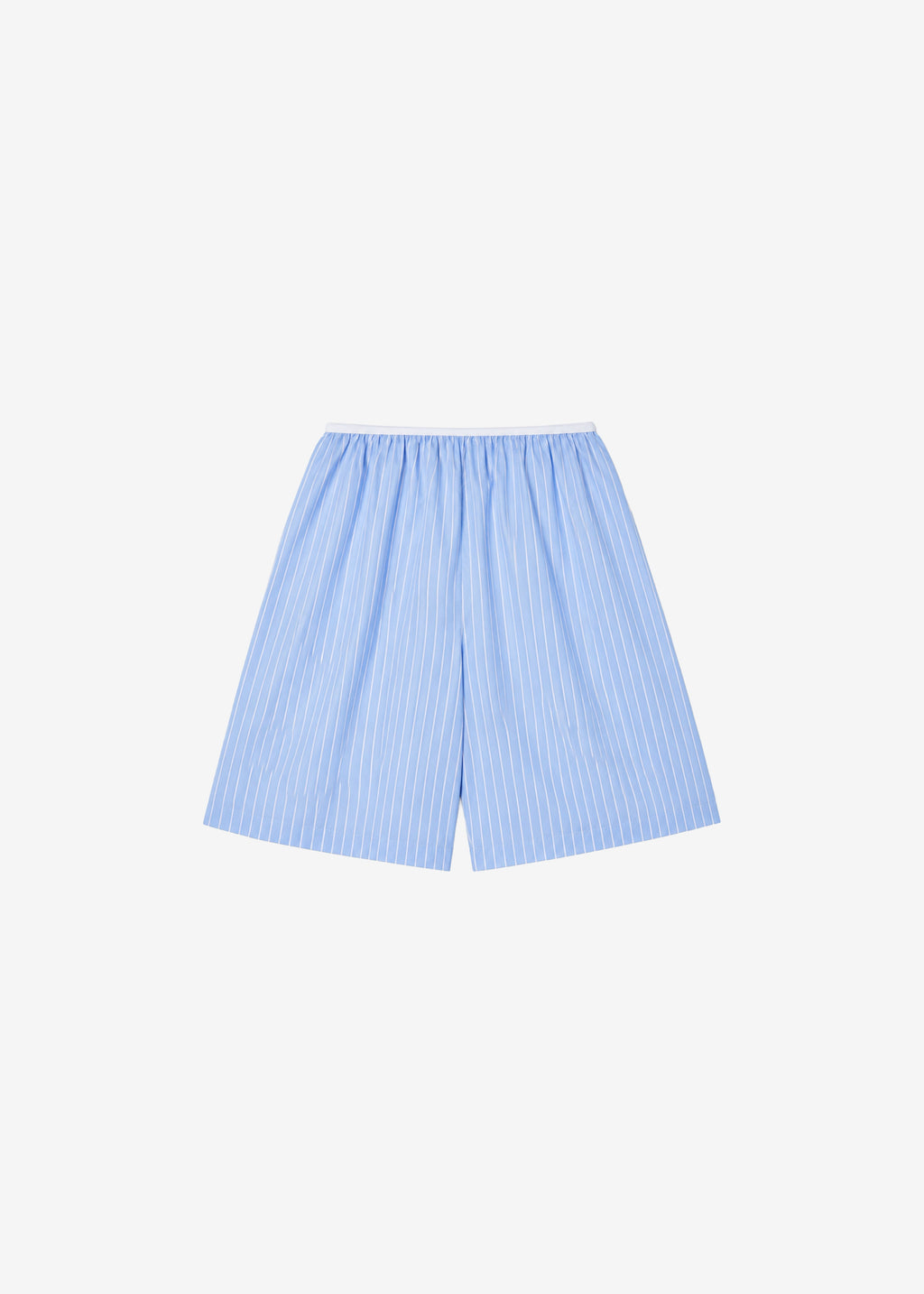 Elyn Cotton Bermuda Shorts - Blue/White Stripe