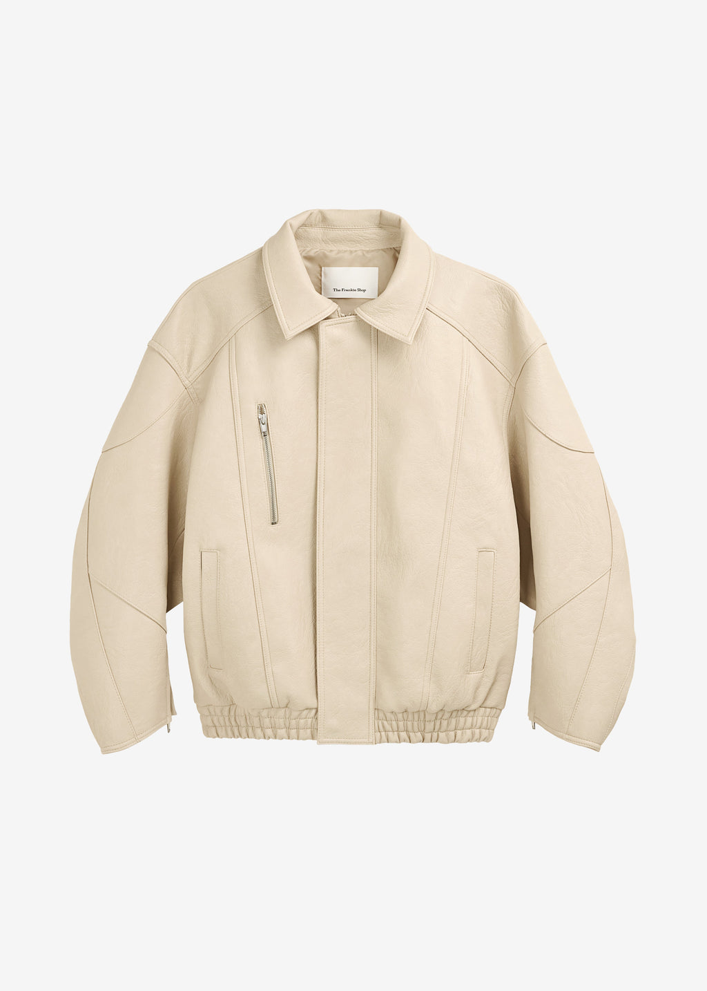 Enora Faux Leather Jacket - Cream