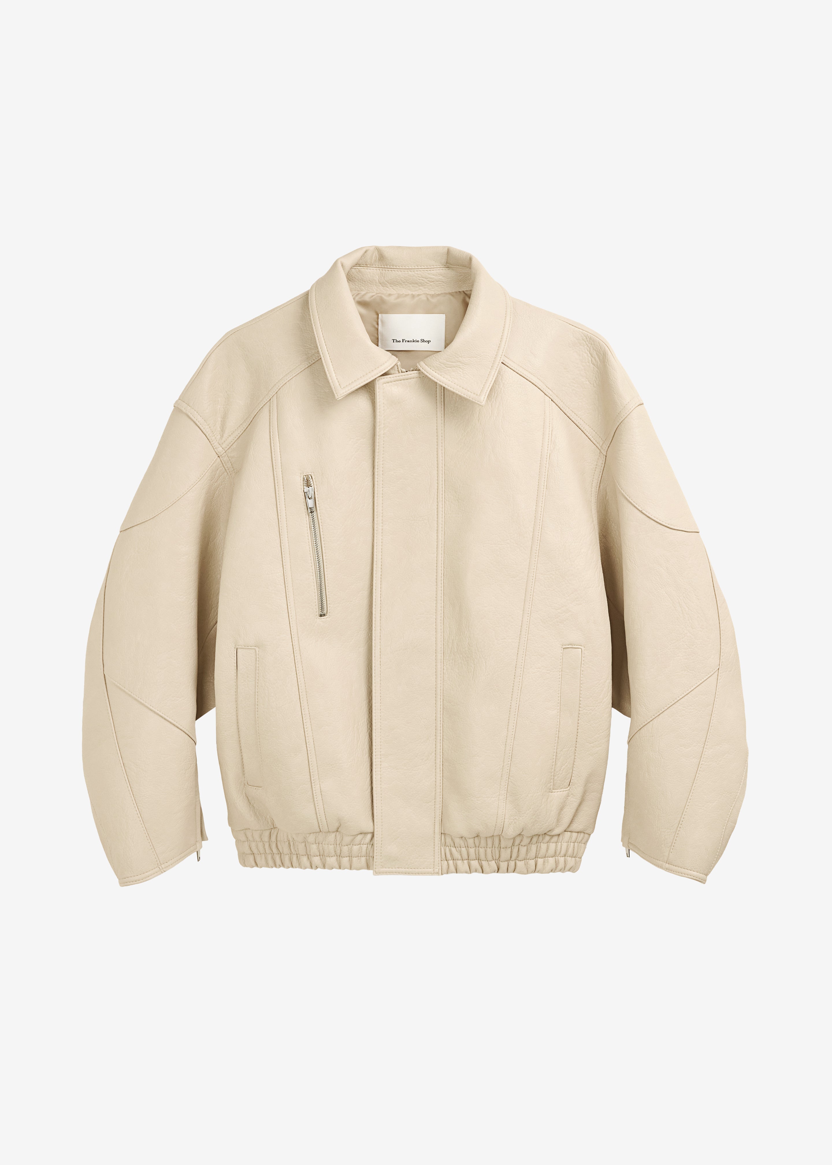 Enora Faux Leather Jacket - Cream