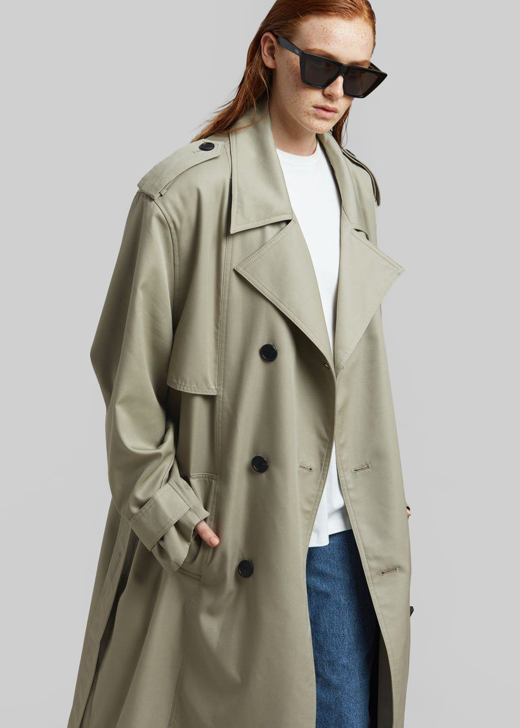 Eugene Trench Coat - Pale Khaki