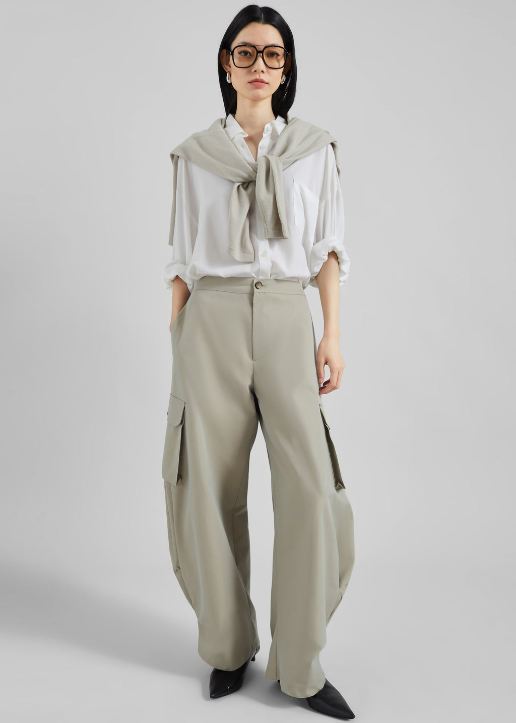 Geilo Barrel Leg Pants - Beige