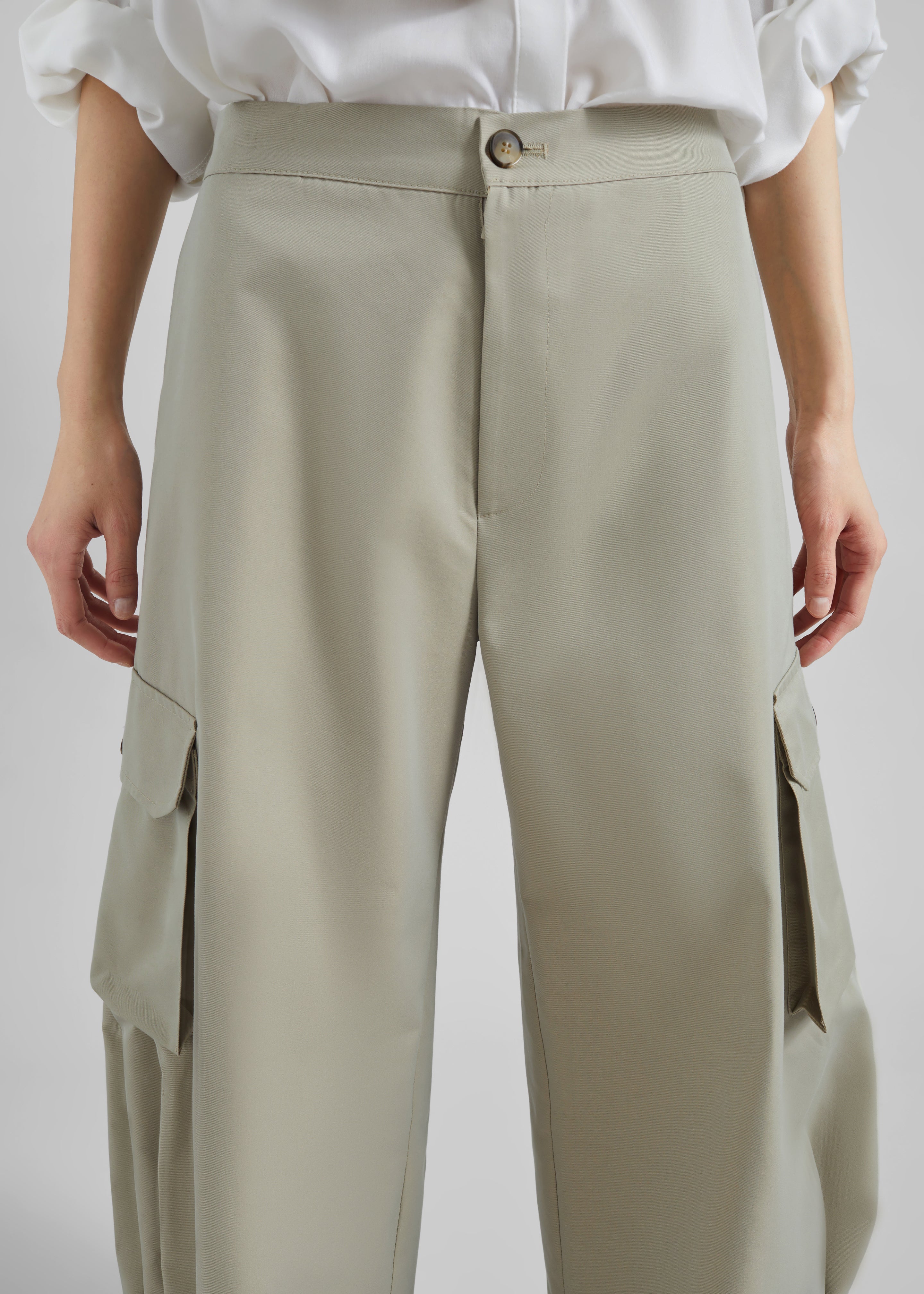 Geilo Barrel Leg Pants - Beige