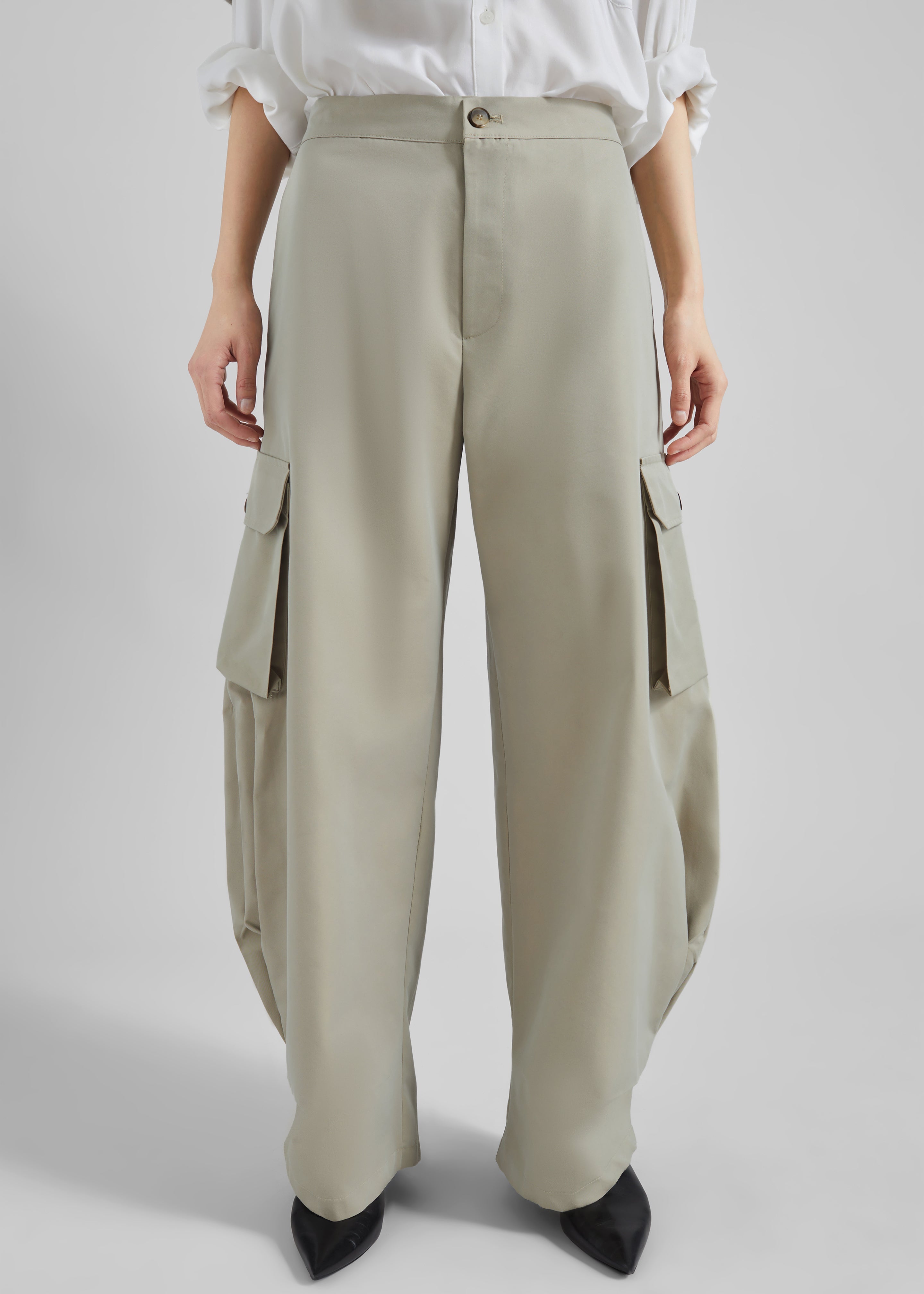 Geilo Barrel Leg Pants - Beige