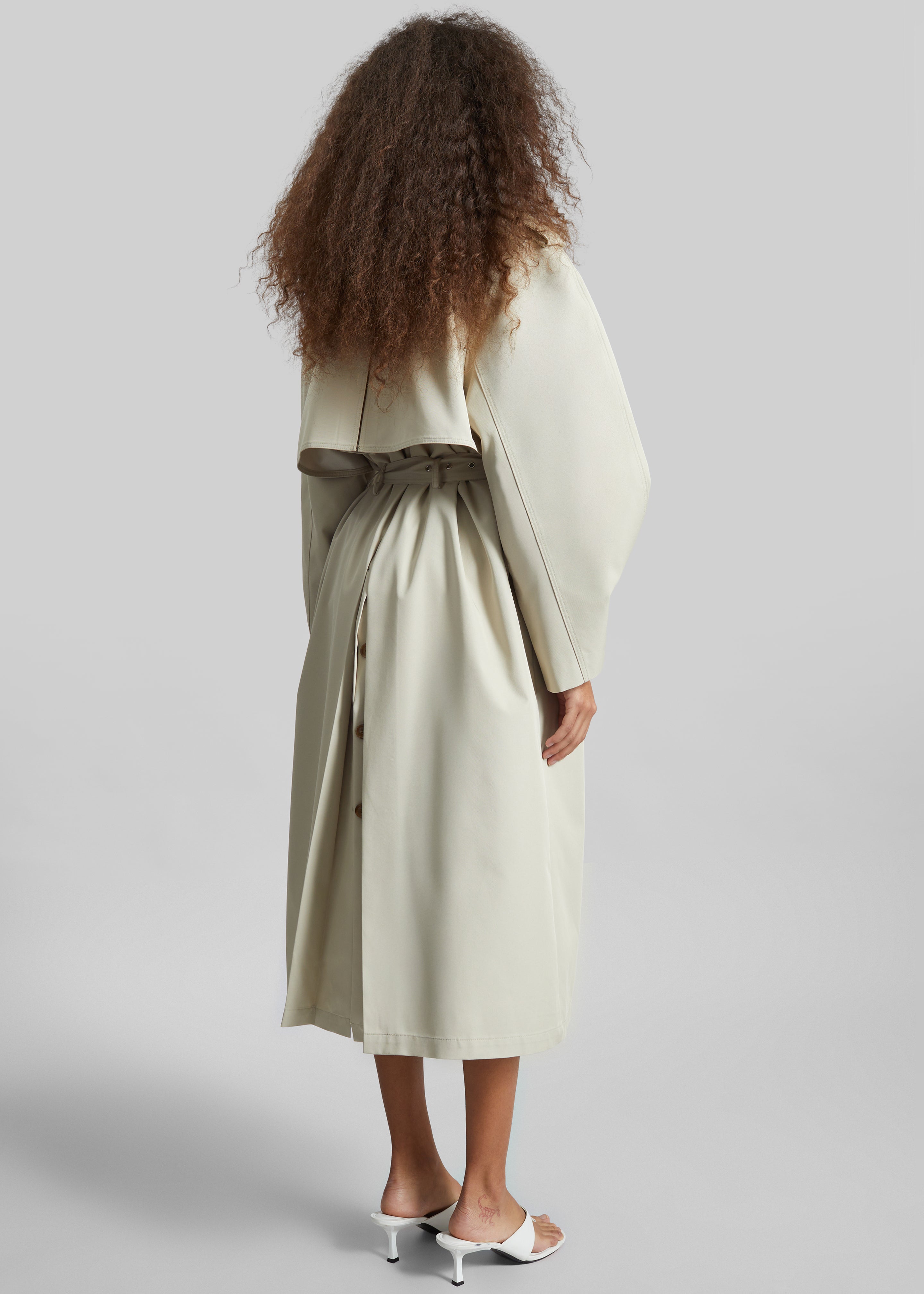 Genoa Padded Trench Coat - Beige