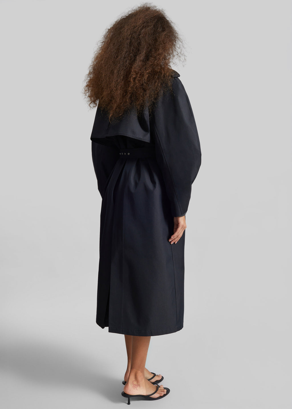 Genoa Padded Trench Coat - Black