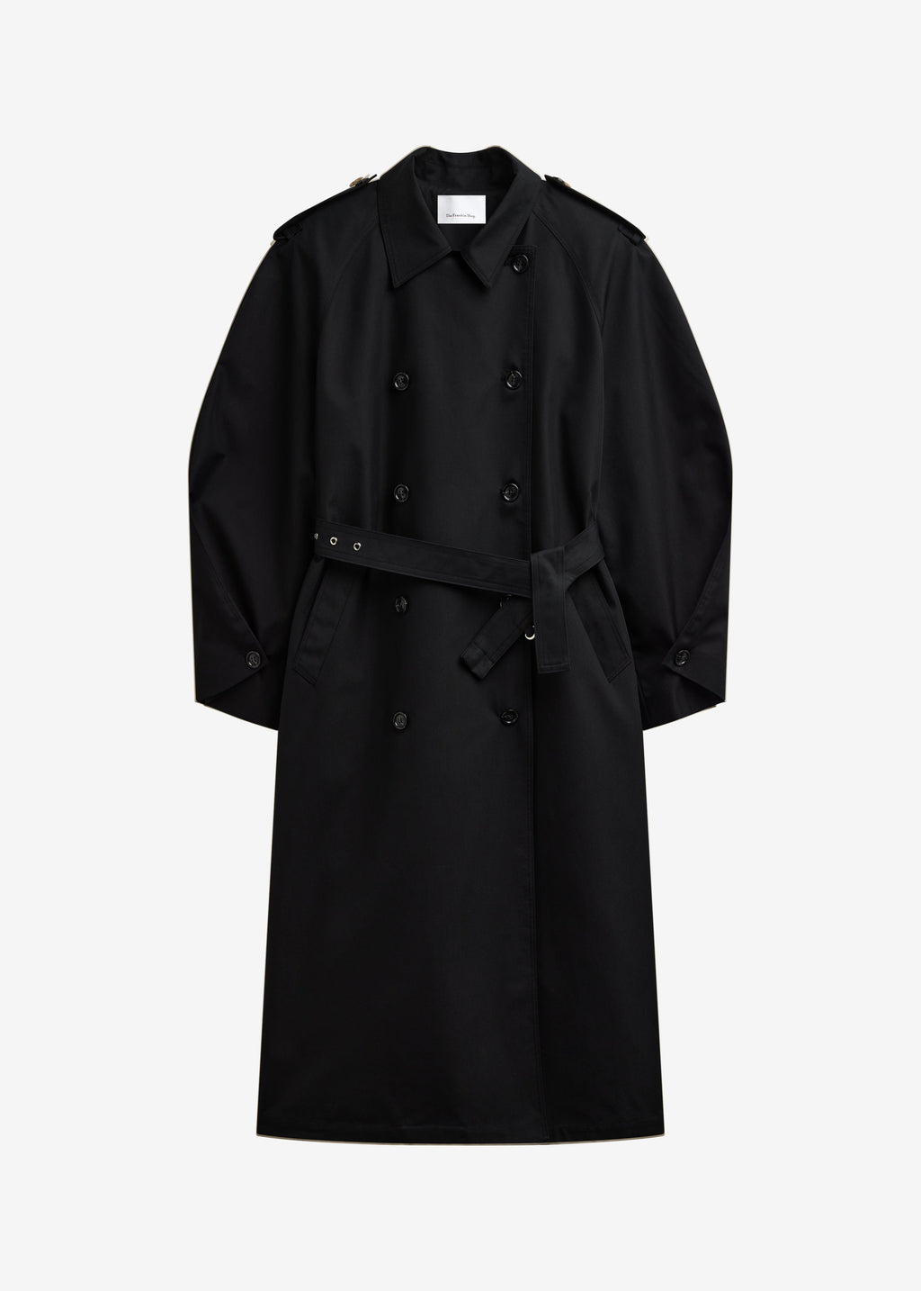 Genoa Padded Trench Coat - Black