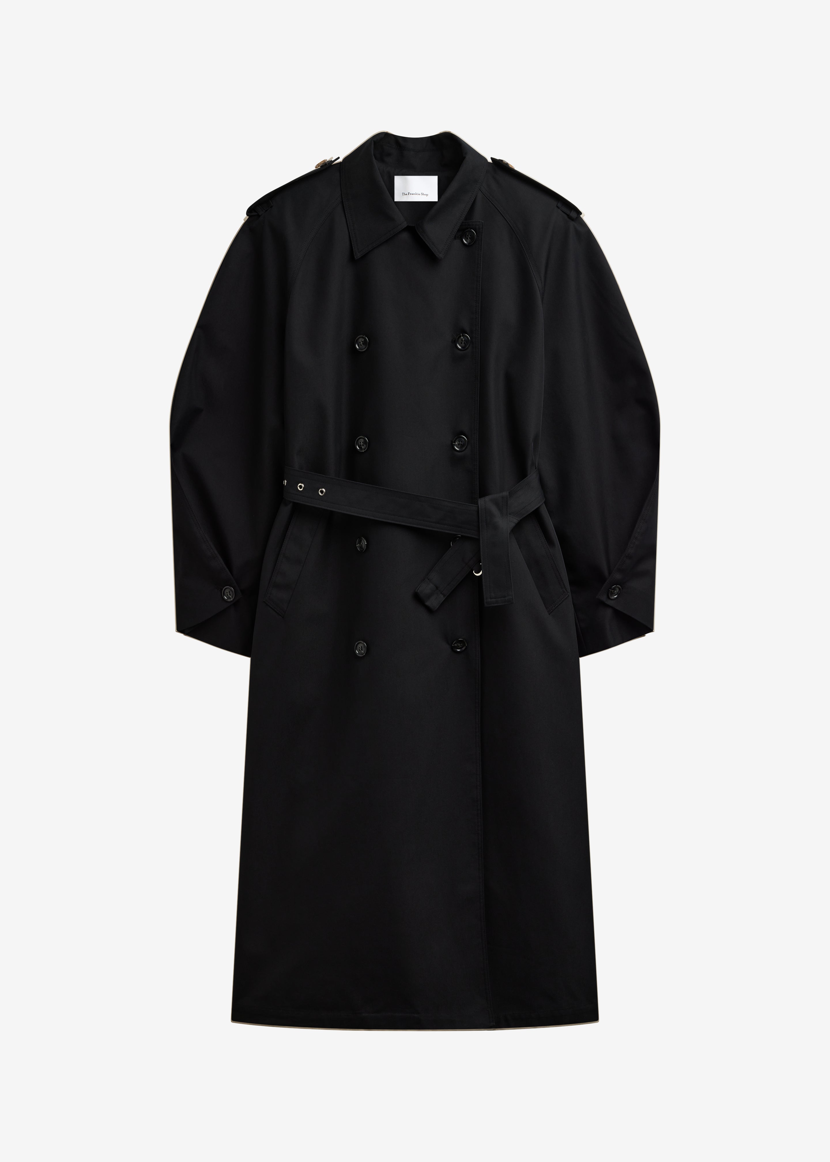 Genoa Padded Trench Coat - Black