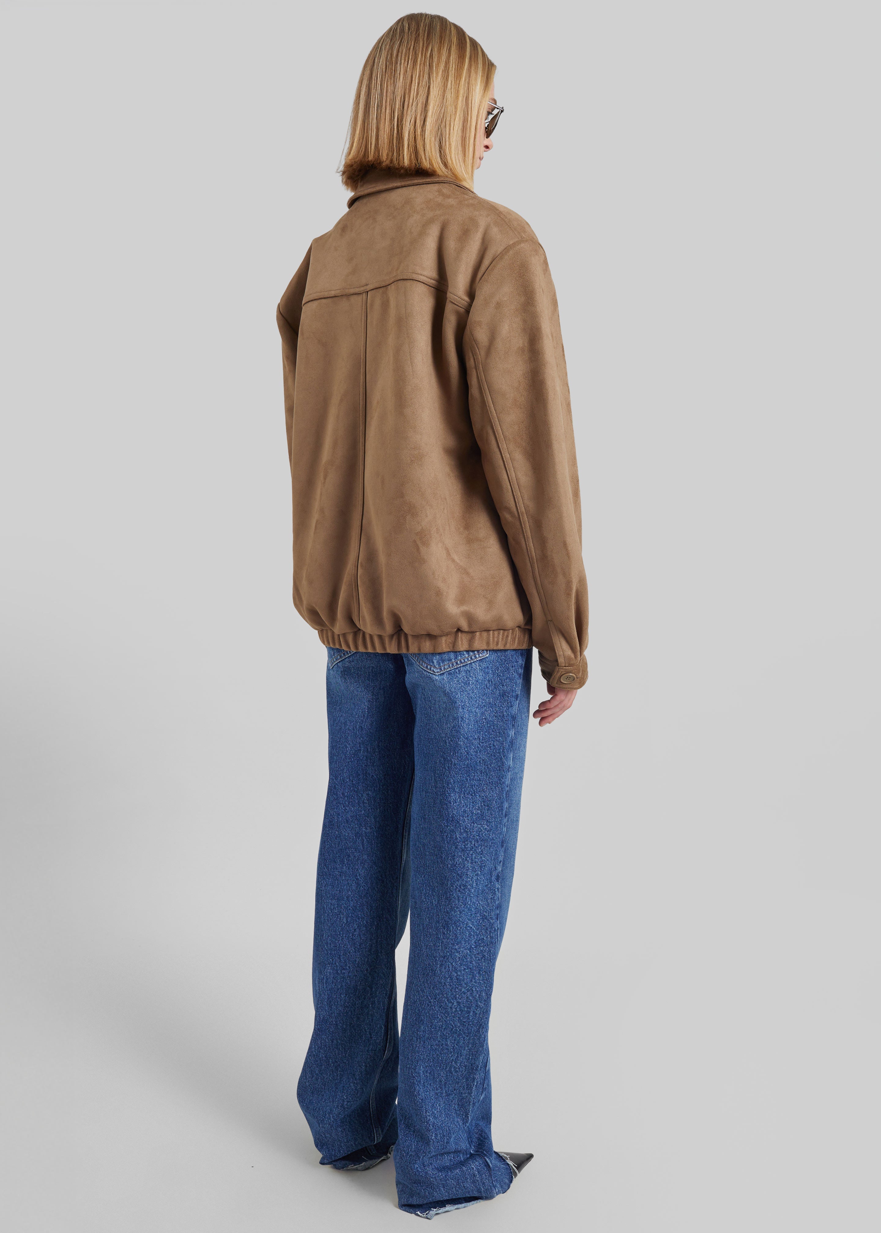 Hester Faux Suede Jacket - Camel