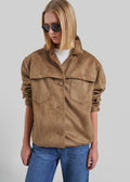 Hester Faux Suede Jacket - Camel
