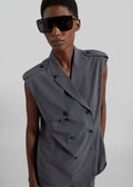 Holborn Double-Breasted Vest - Grey Melange