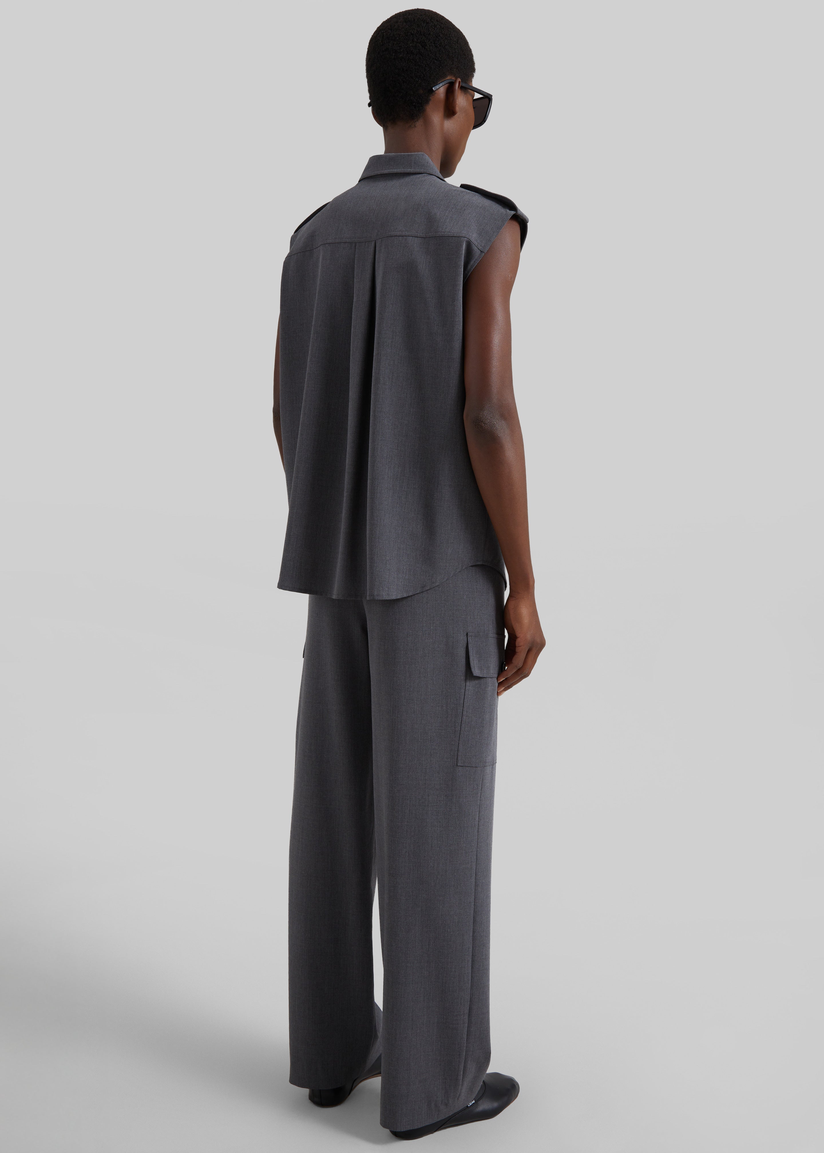 Holborn Double-Breasted Vest - Grey Melange