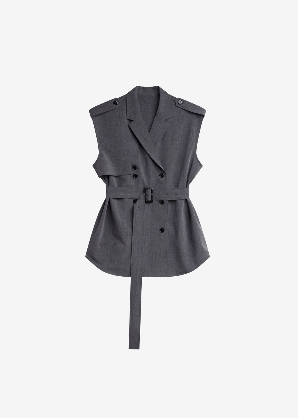 Holborn Double-Breasted Vest - Grey Melange