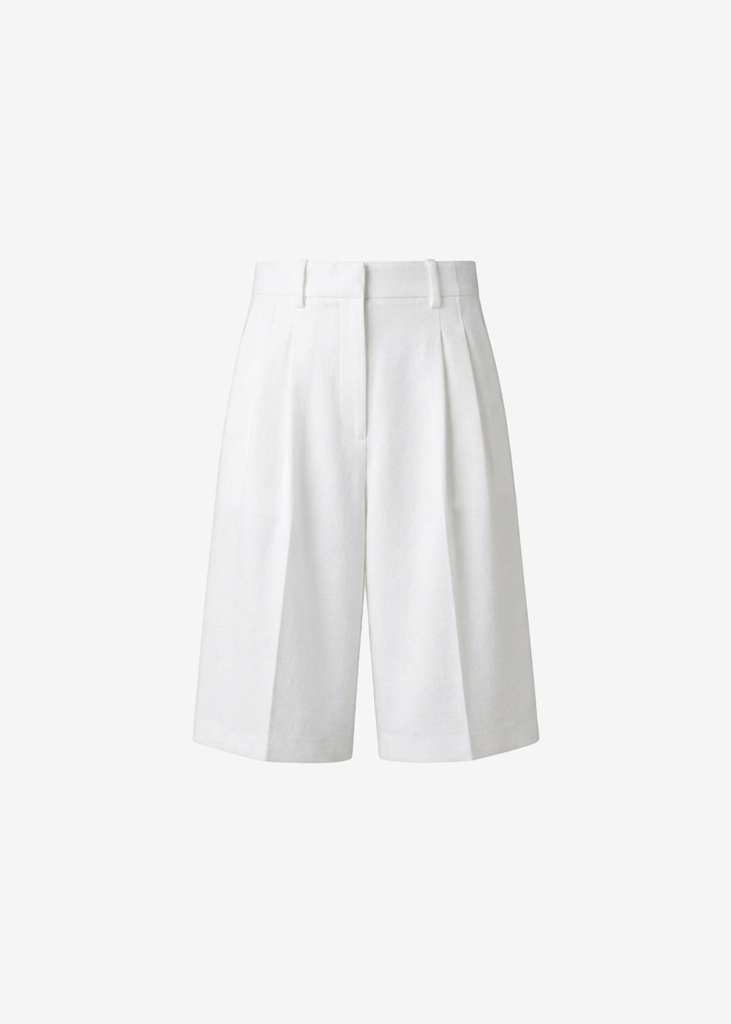 Jag Pleated Bermuda Shorts - White