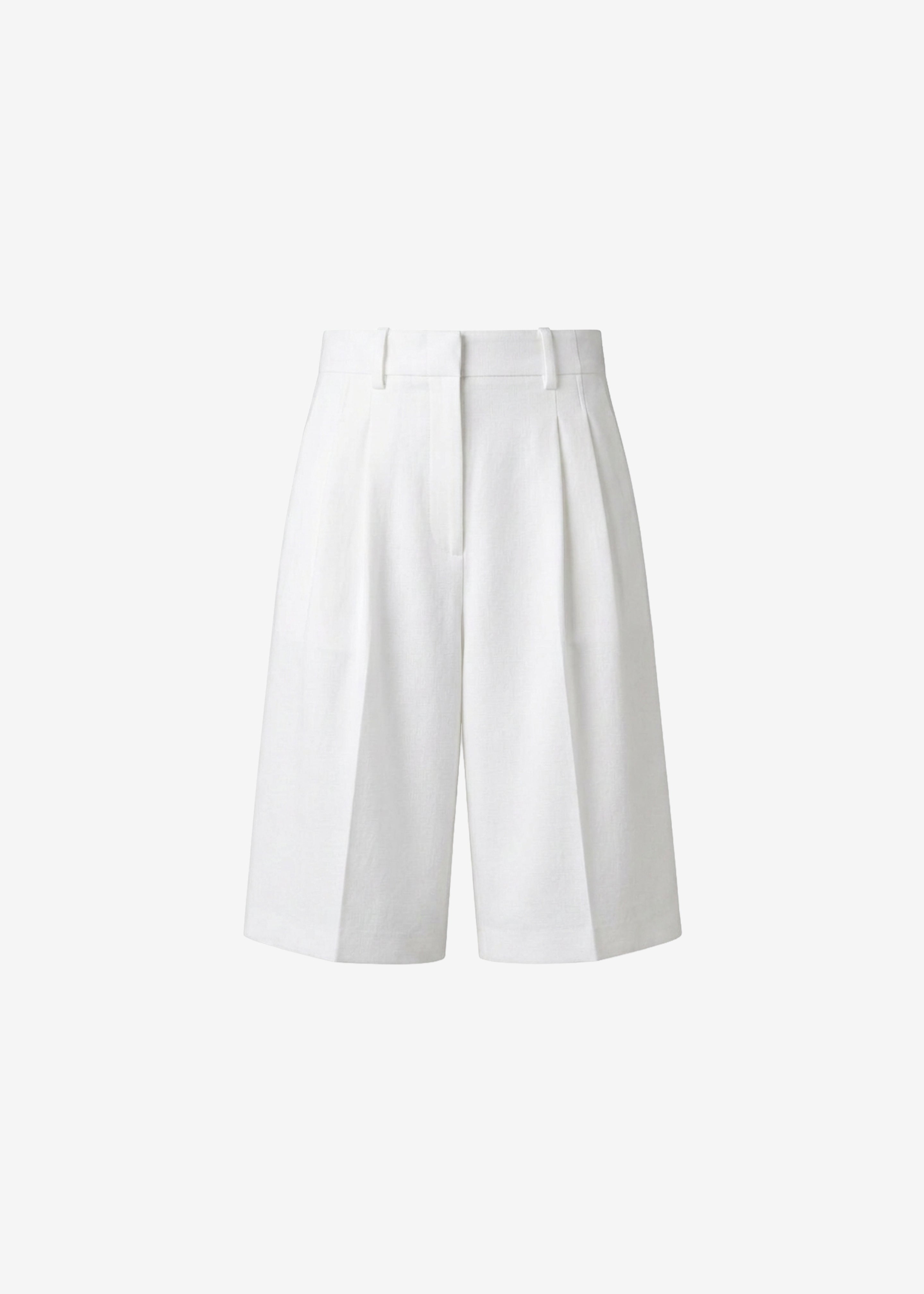 Jag Pleated Bermuda Shorts - White