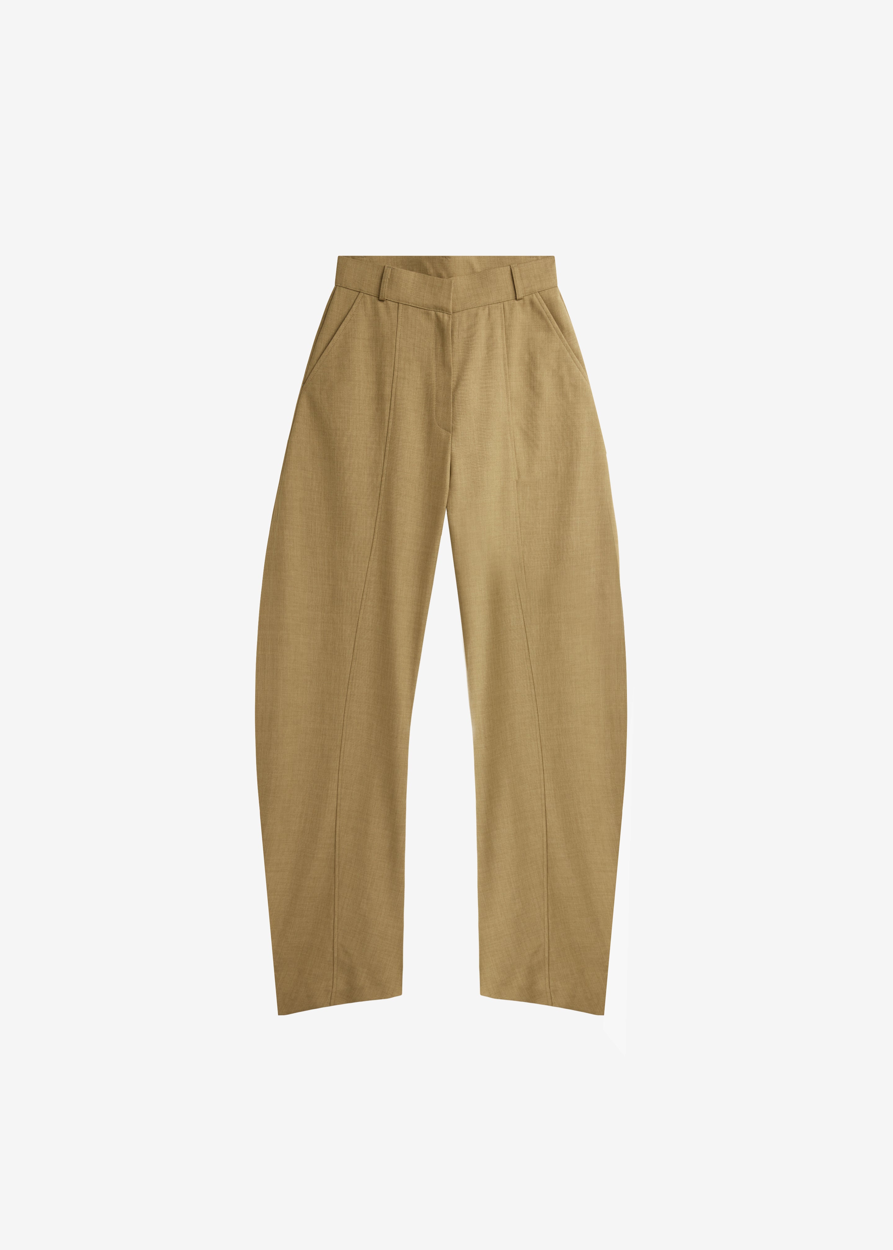 Keasden Barrel Leg Trousers - Camel