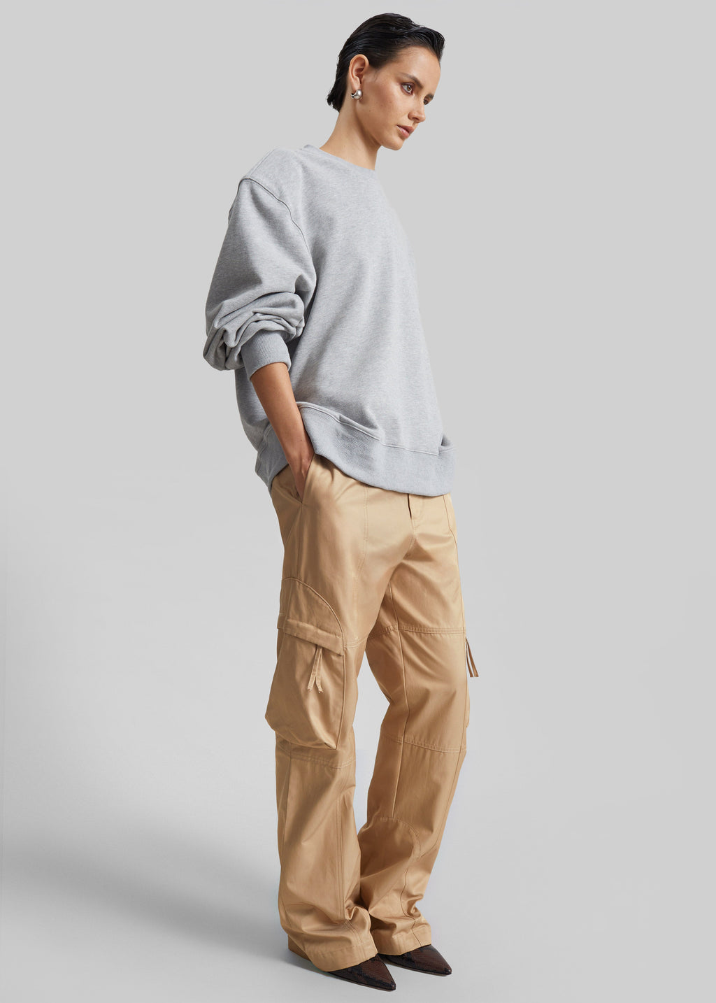 Kelly Cotton Cargo Pants - Camel
