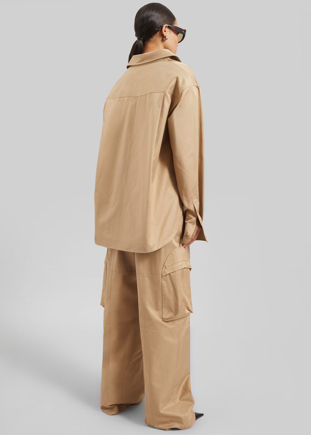 Kelly Cotton Cargo Pants - Camel