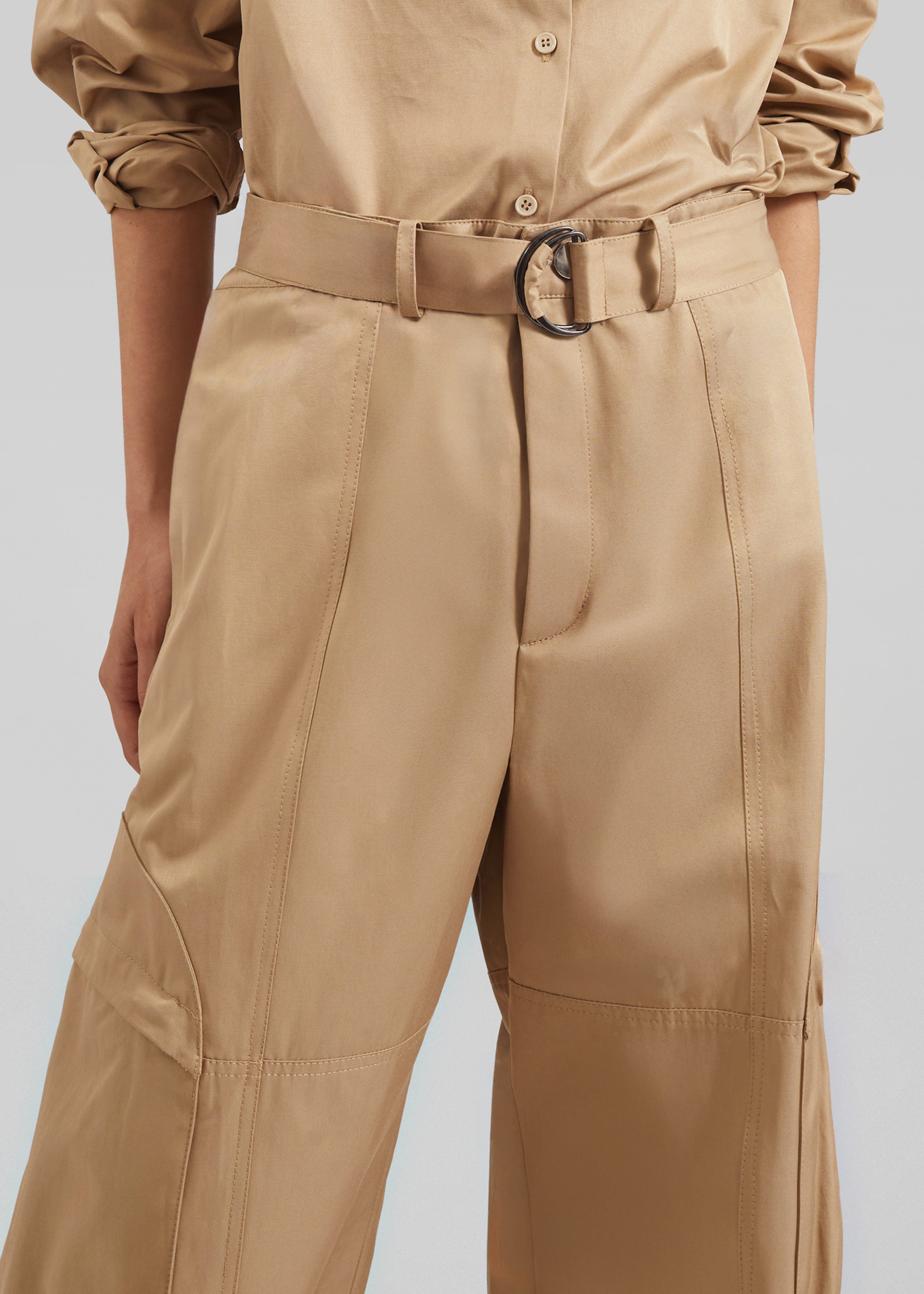 Kelly Cotton Cargo Pants - Camel