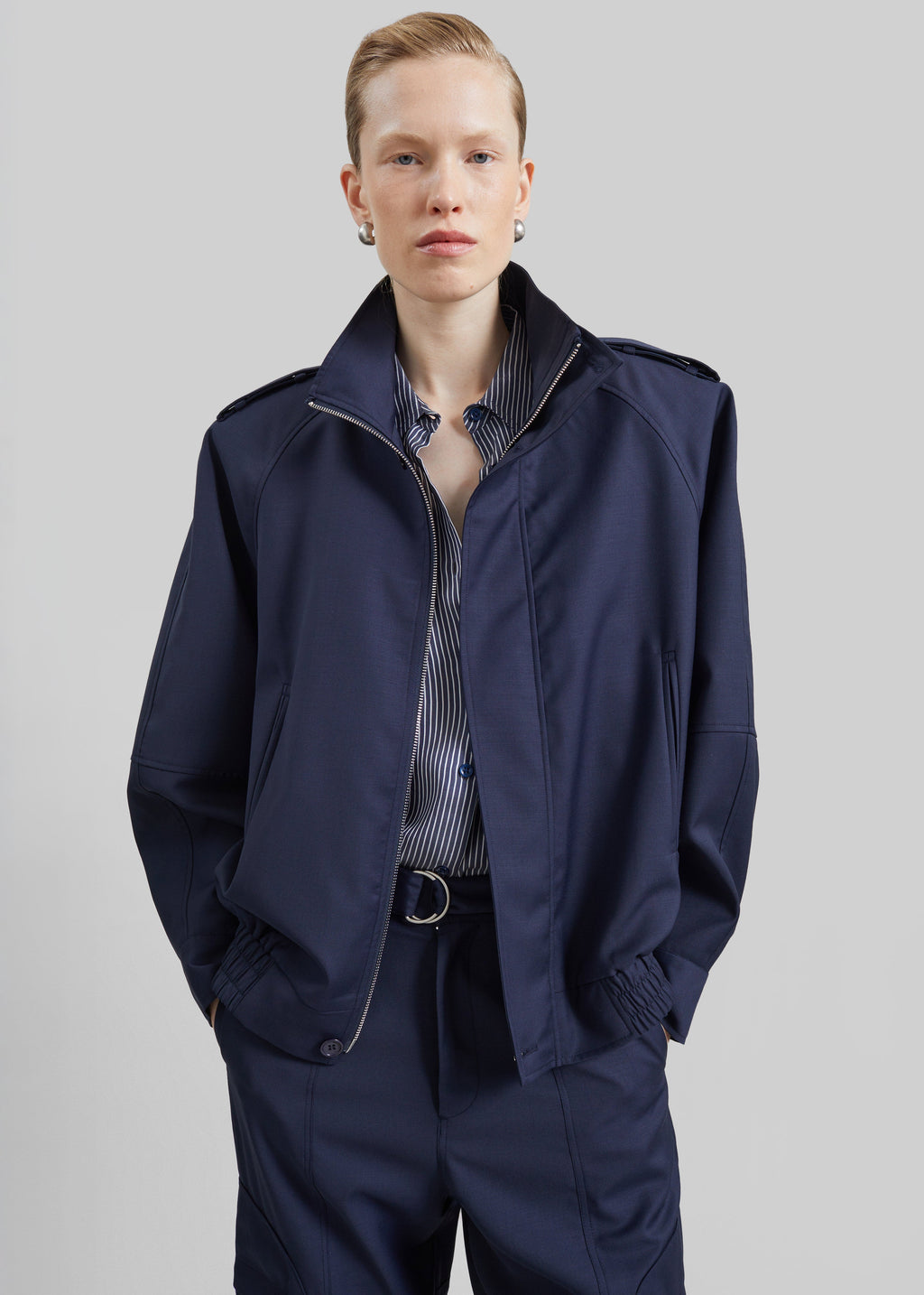 Kelly Padded Blouson - Navy