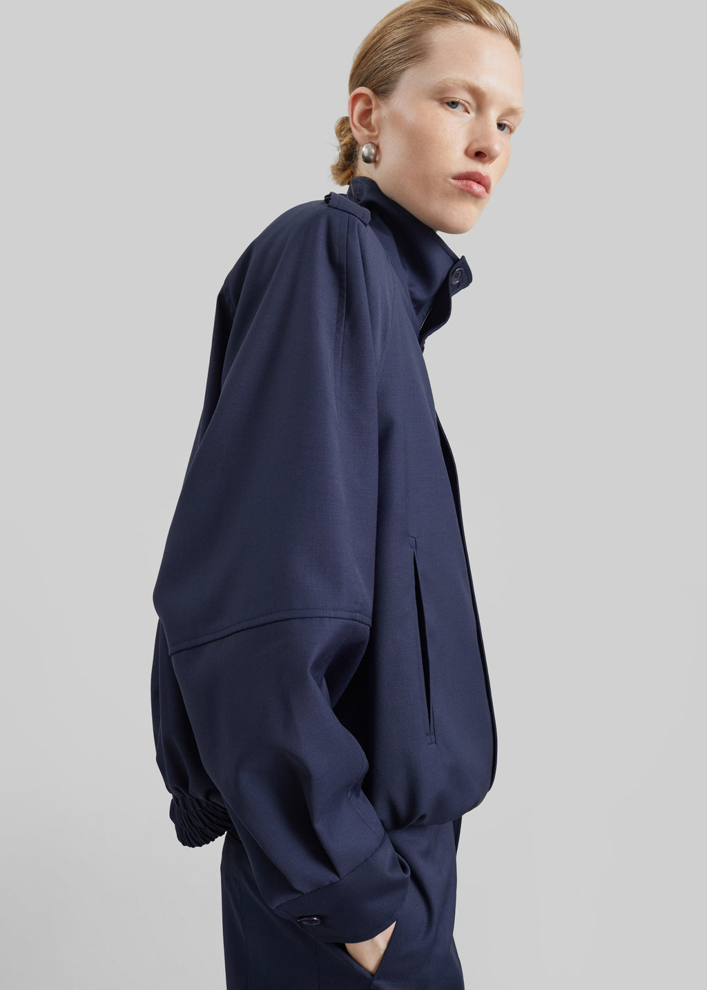 Kelly Padded Blouson - Navy