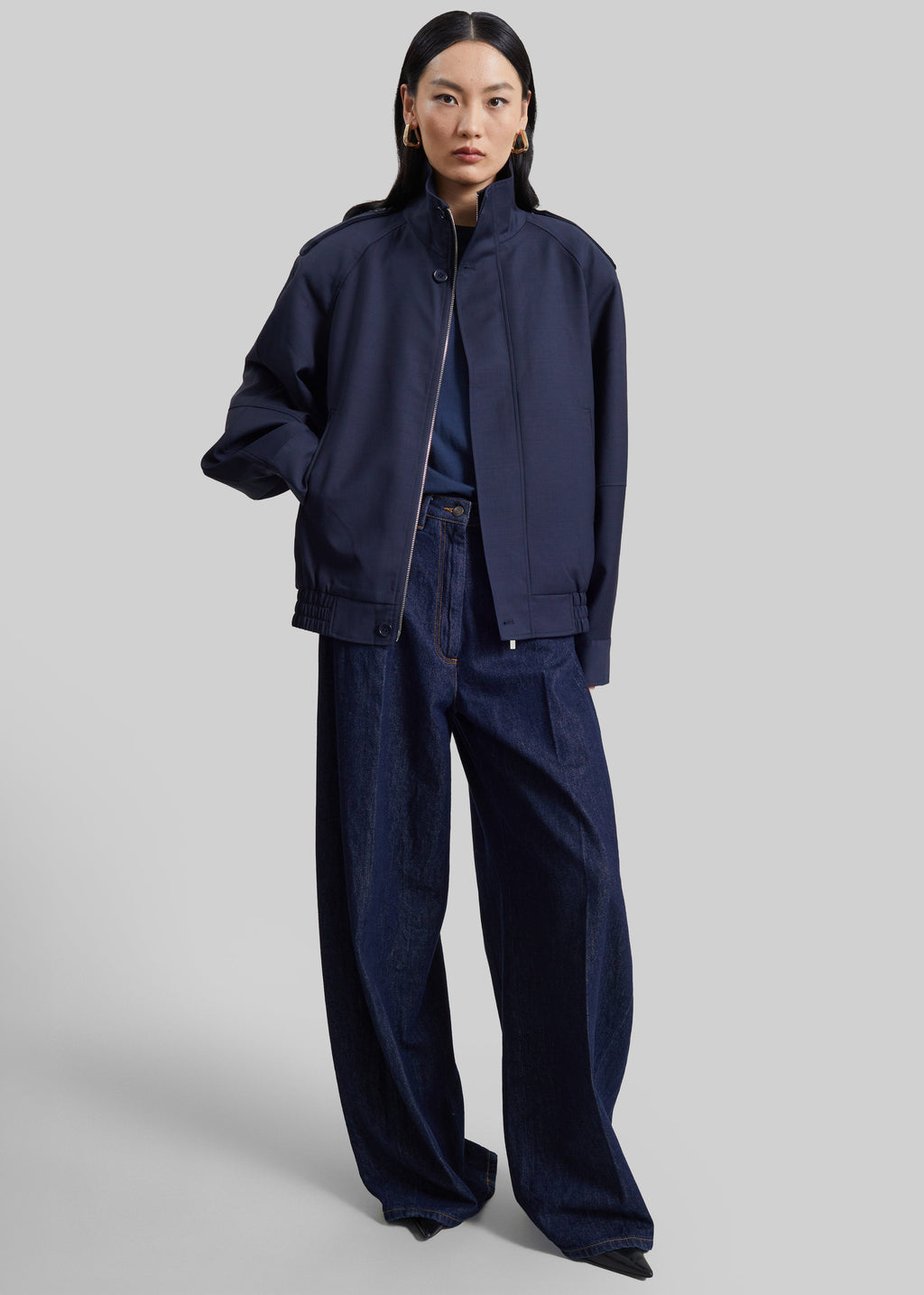 Kelly Padded Blouson - Navy