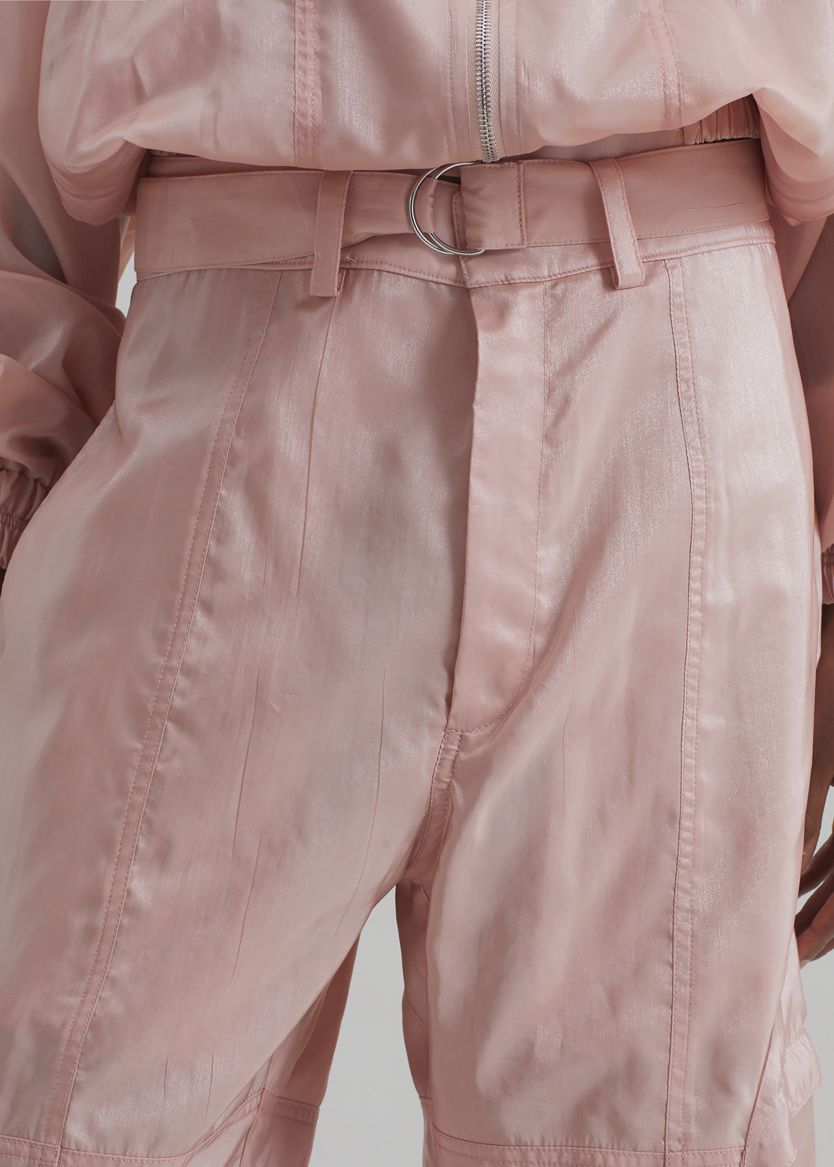 Kelly Sheer Cargo Pants - Pink