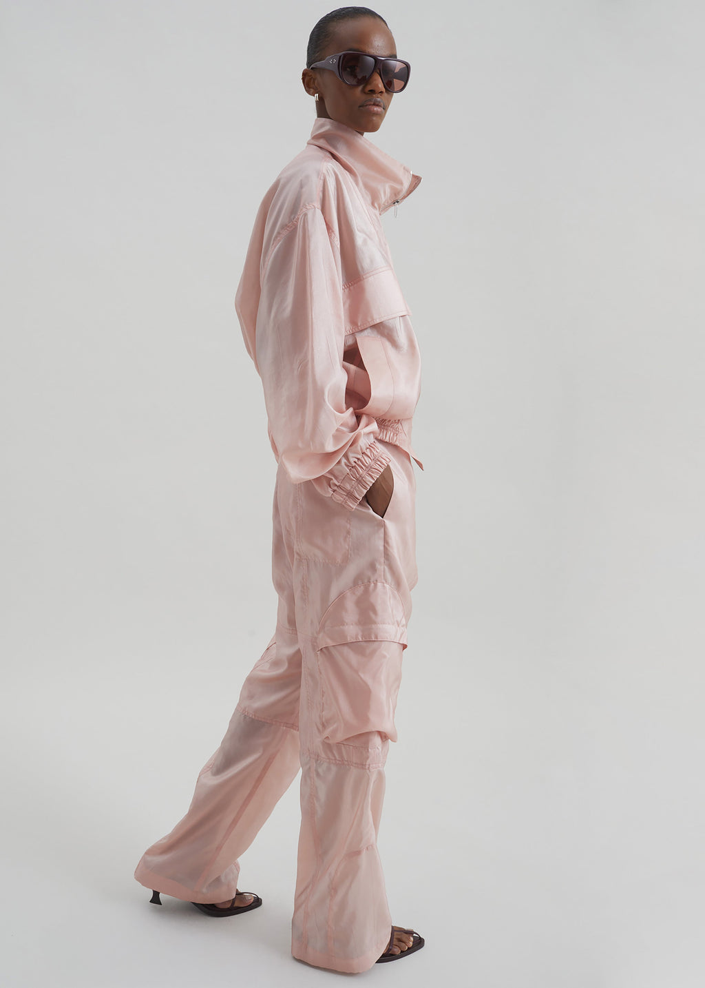Kelly Sheer Cargo Pants - Pink