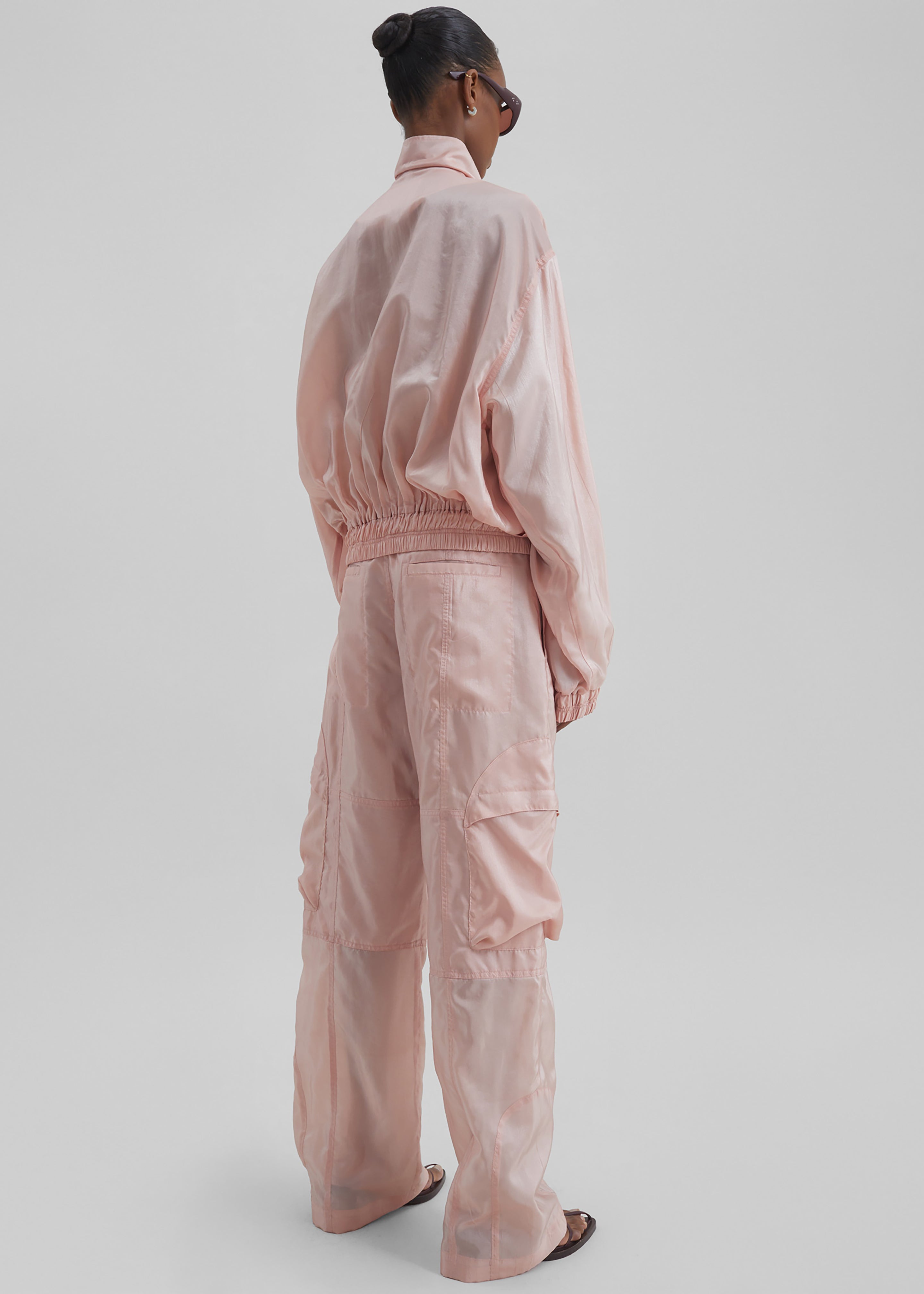 Kelly Sheer Cargo Pants - Pink