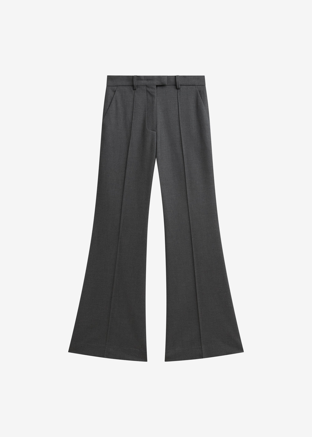 Kvale Pintuck Flared Trousers - Dark Grey